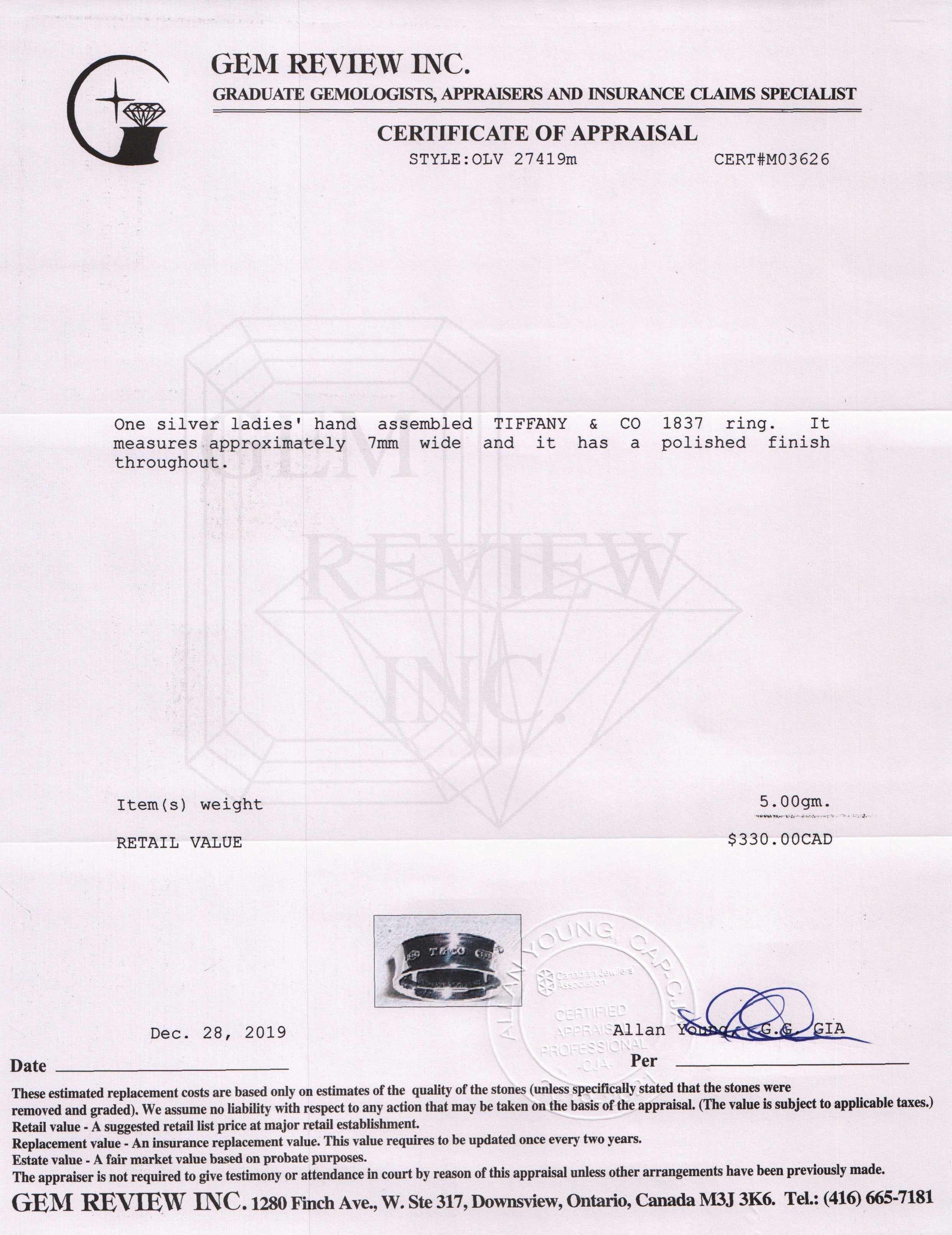 Tiffany & Co. 1837 Ring