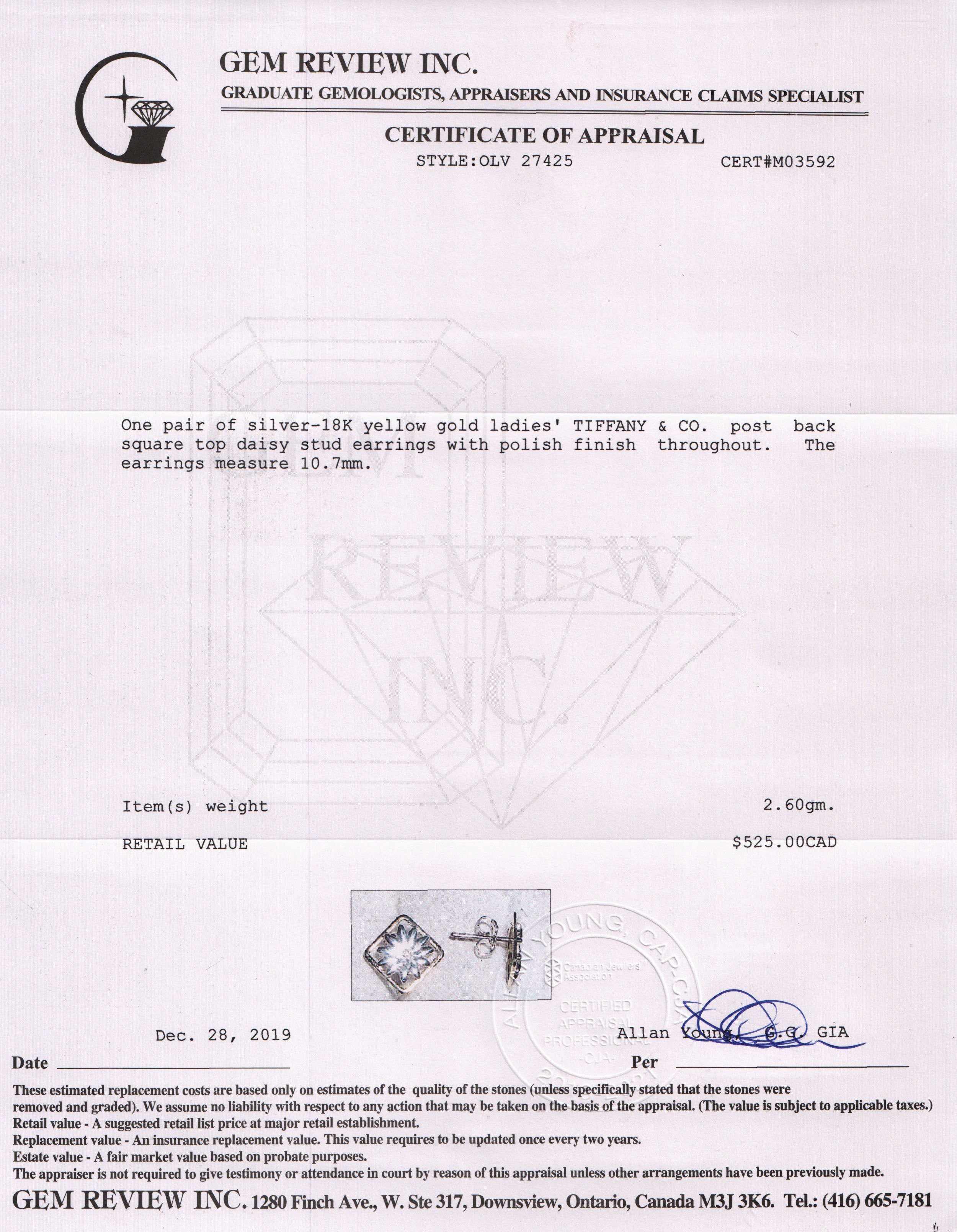 Tiffany & Co. Two-Tone Daisy Stud Earrings