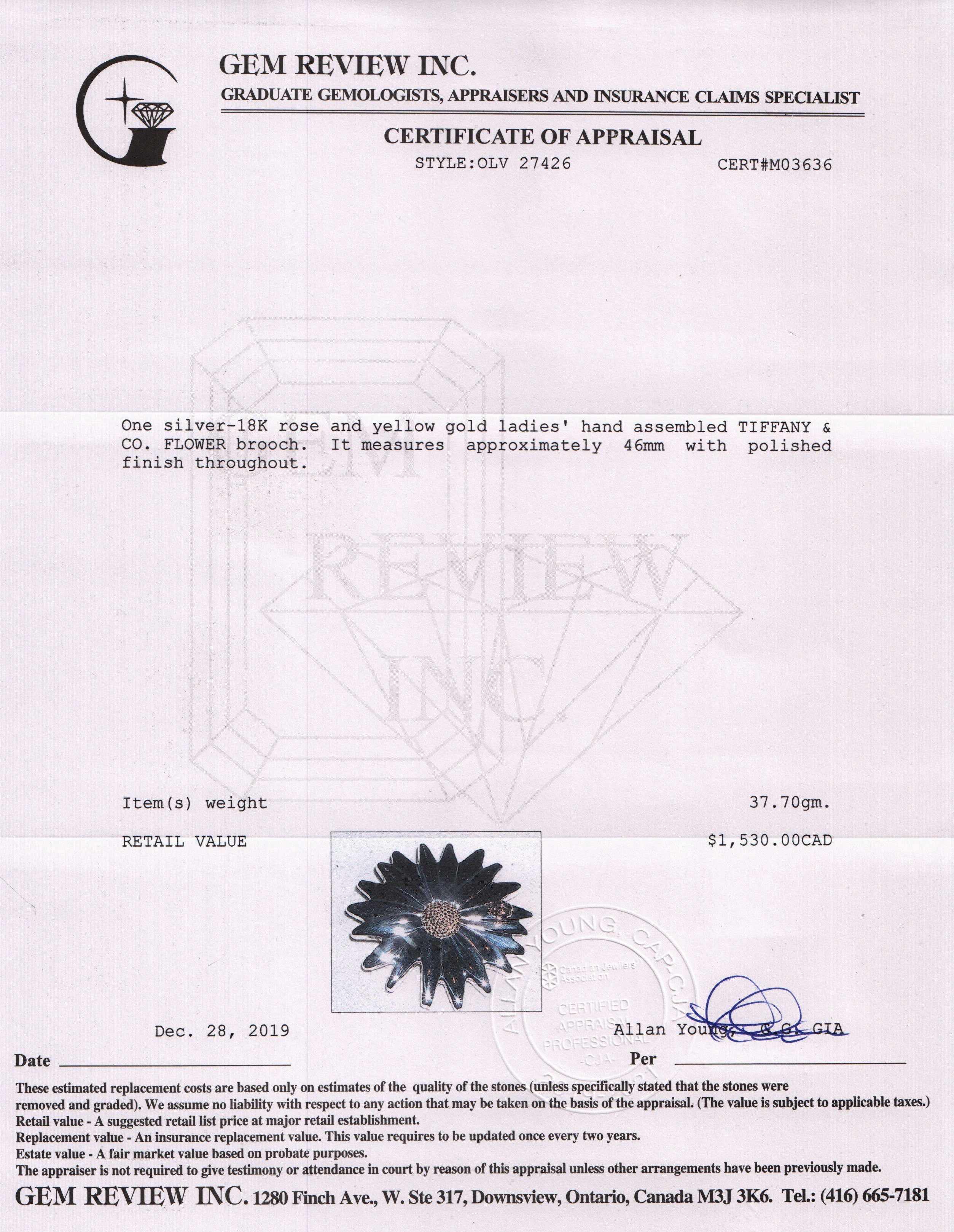 Tiffany & Co. Two-Tone Flower Brooch