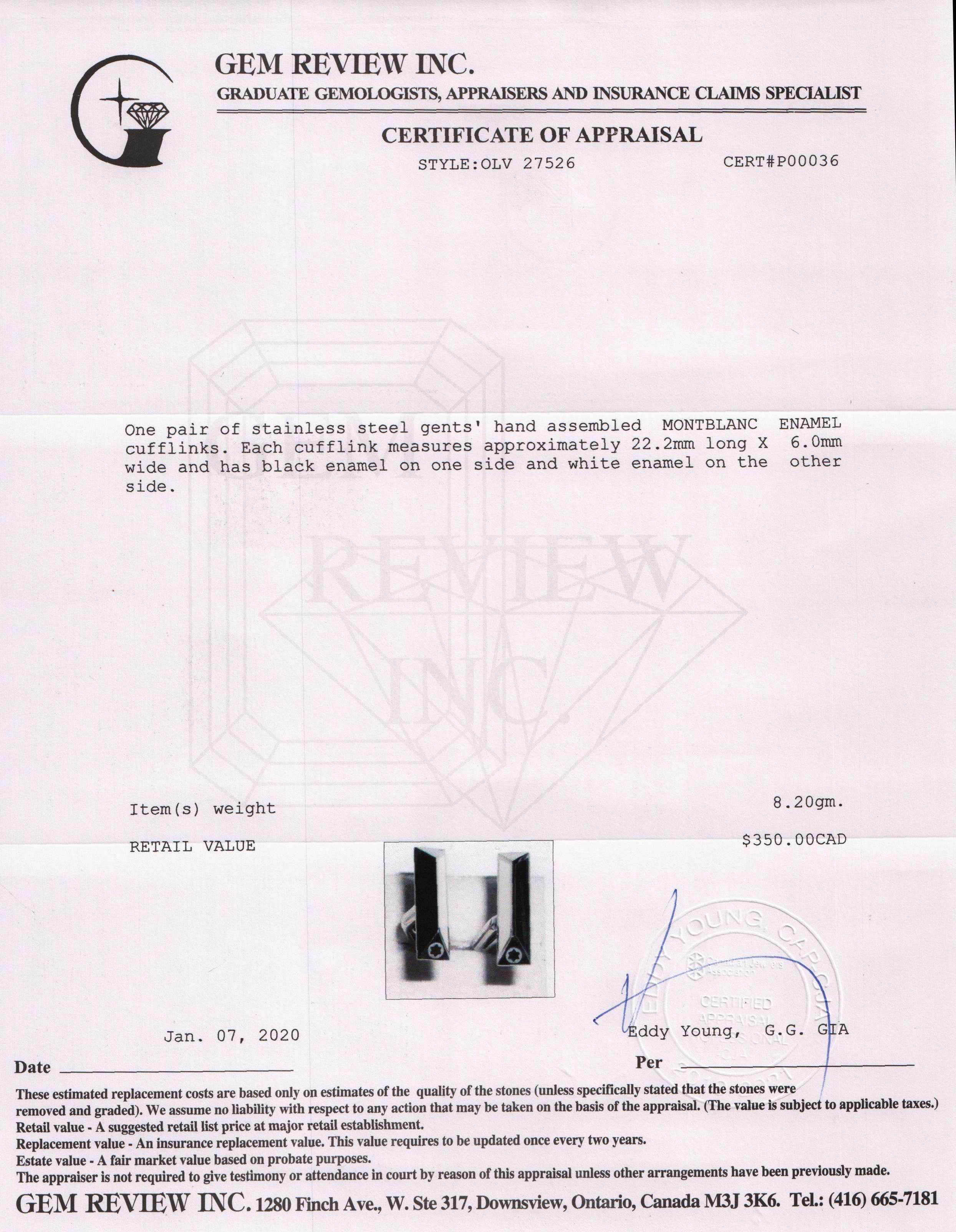 Montblanc Enamel Cufflinks