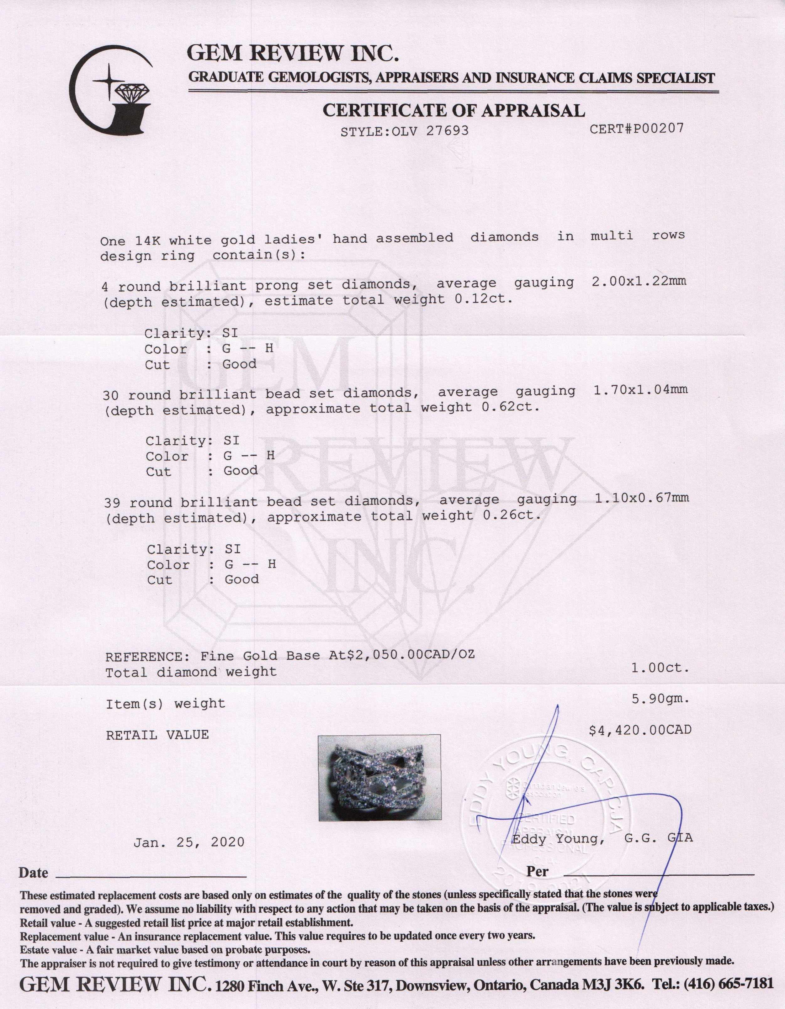 Diamond Crossover Ring