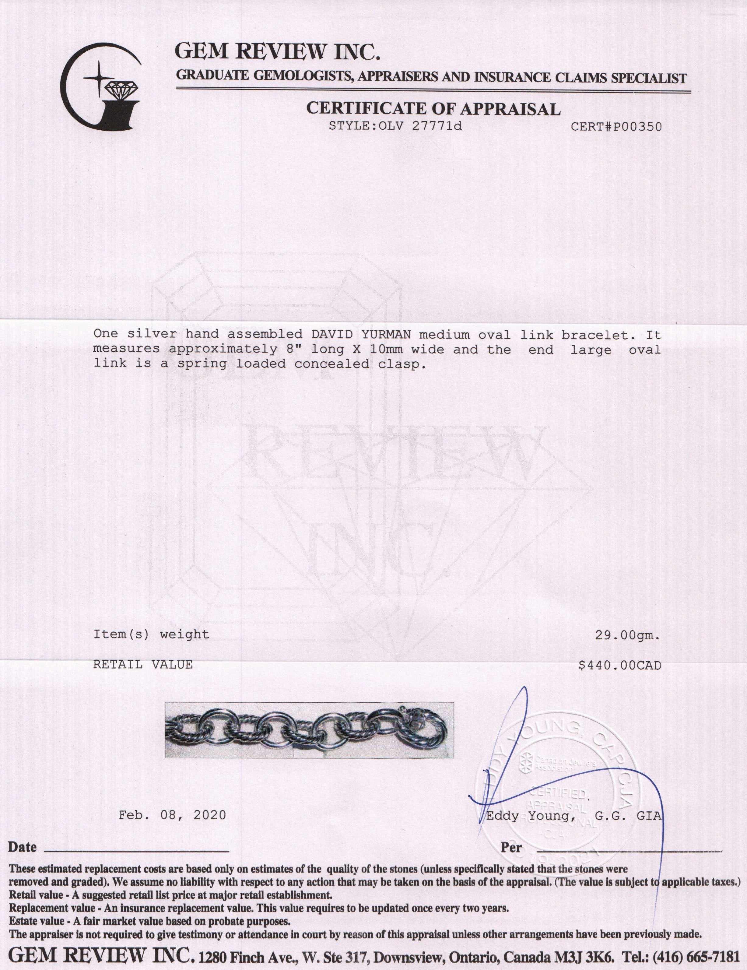 David Yurman Medium Oval Link Bracelet