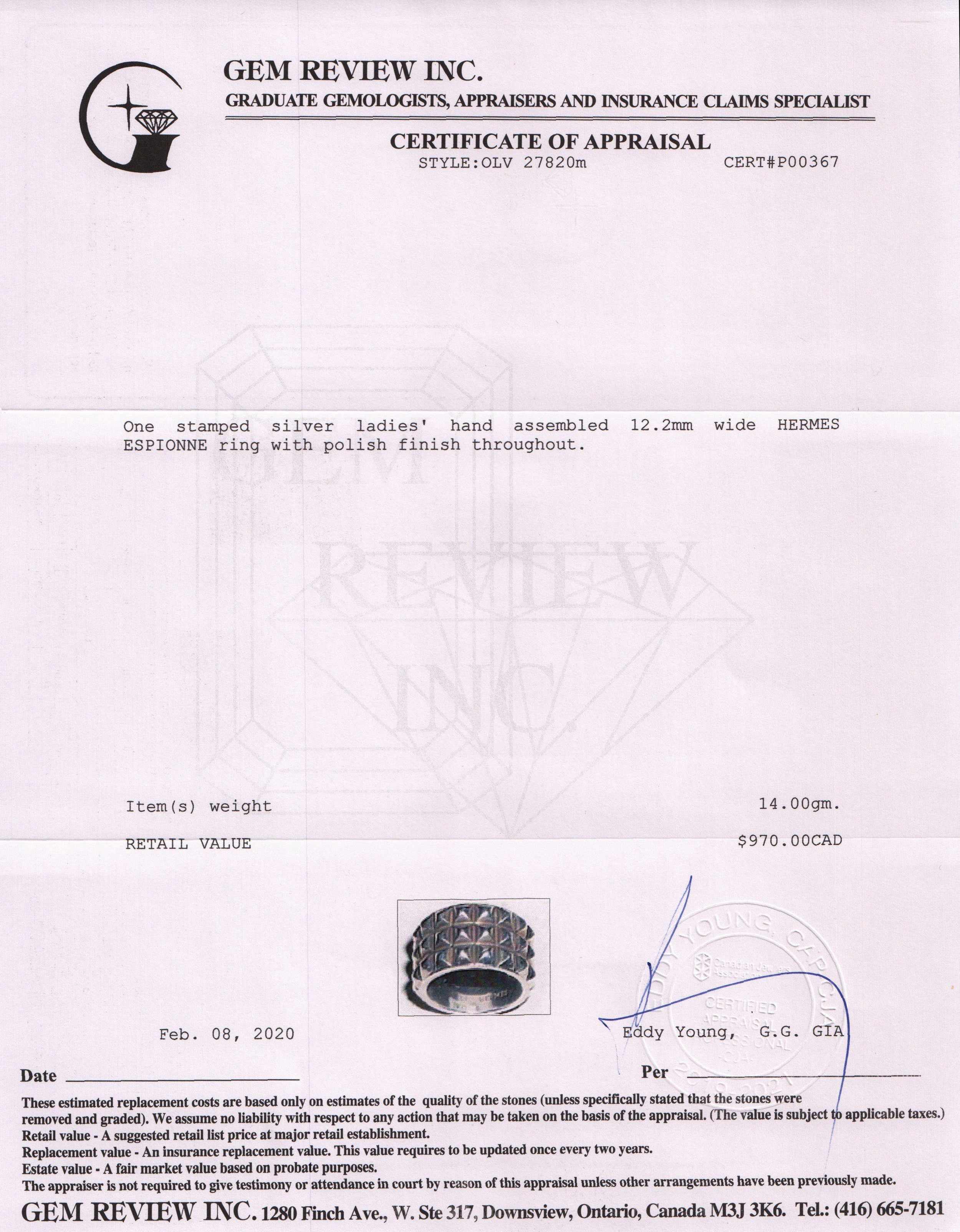 Hermes Espionne Ring