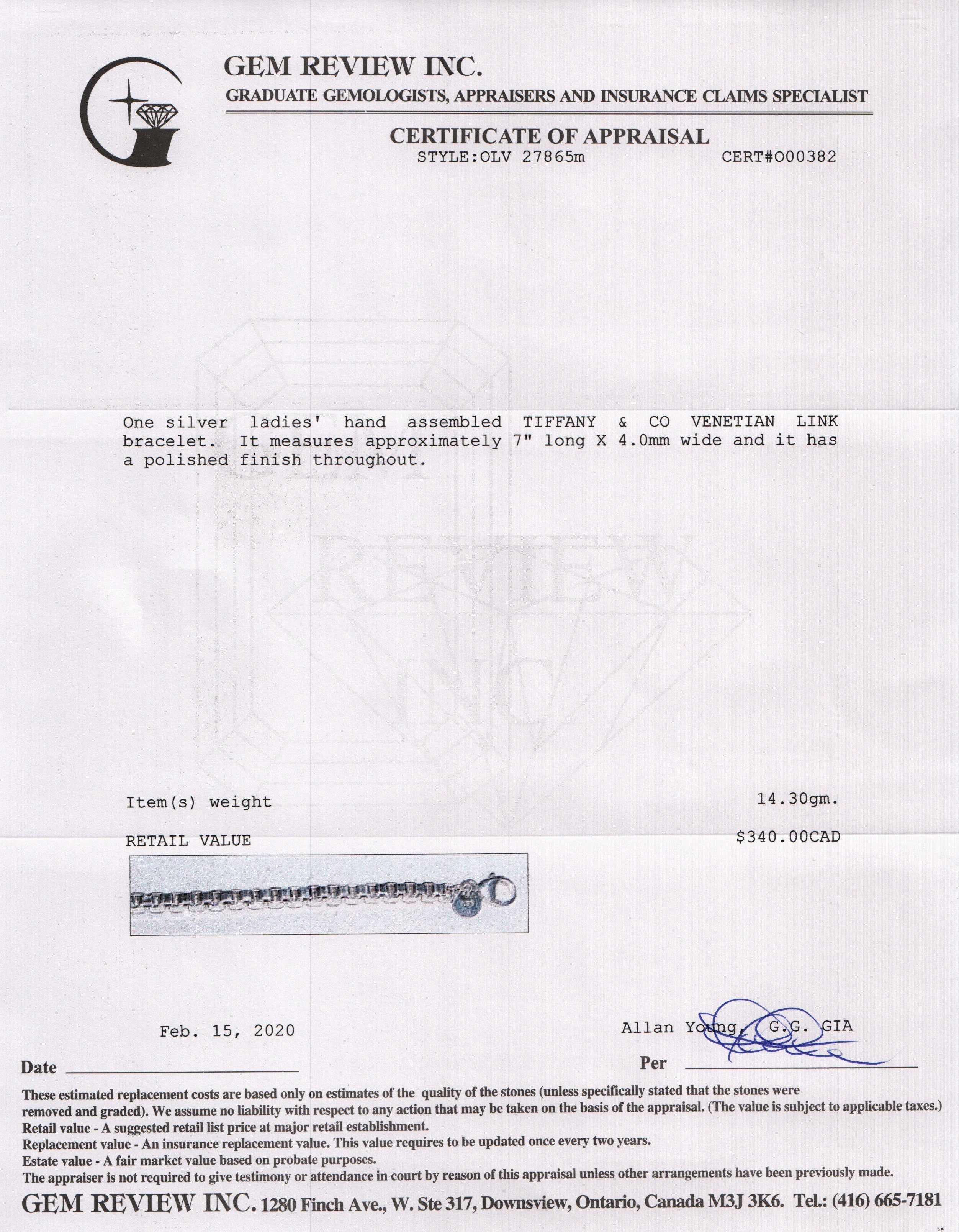 Tiffany & Co. Venetian Link Bracelet