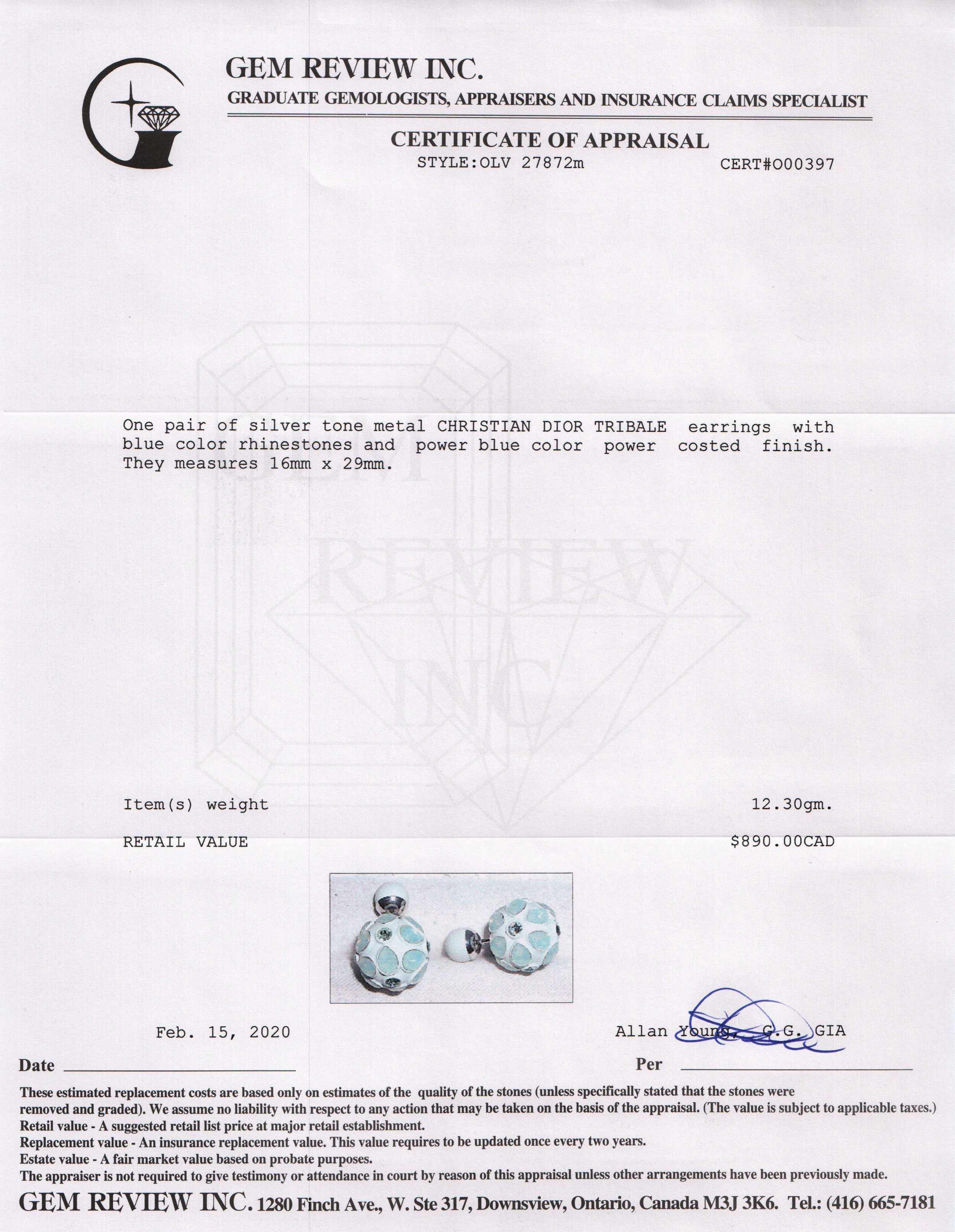 Christian Dior Tribale Earrings