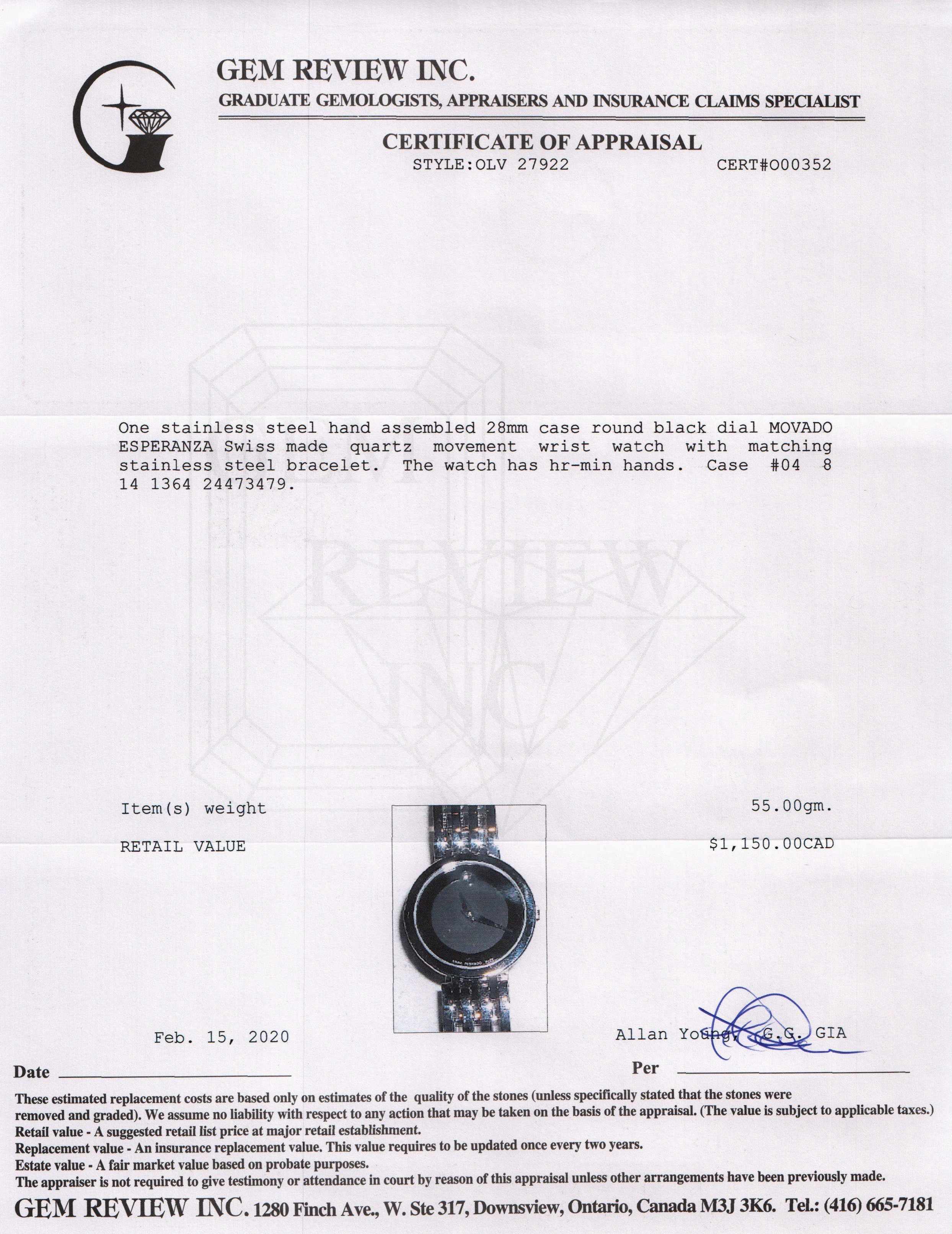 Movado Esperanza Watch