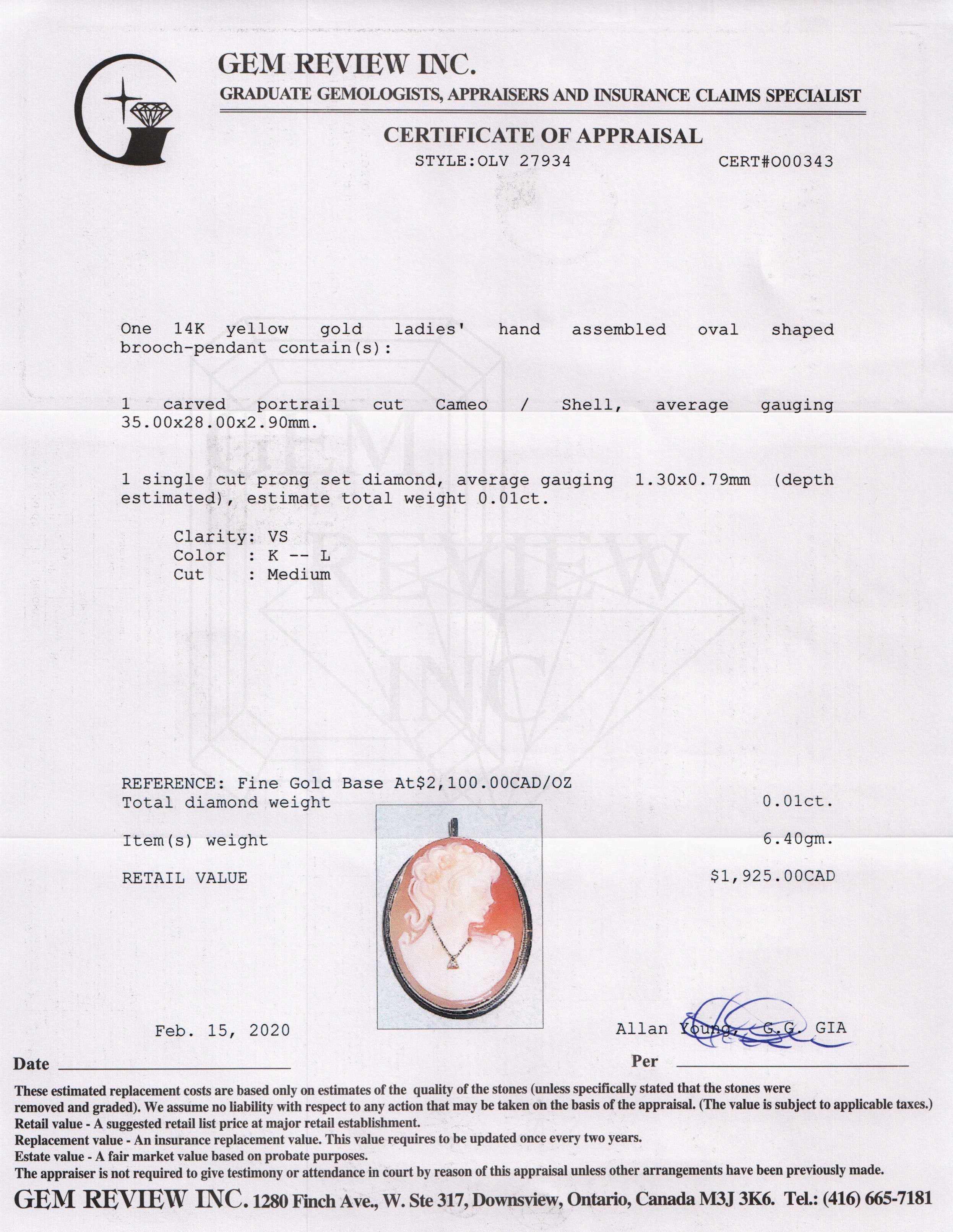 Antique Cameo Brooch/Pendant