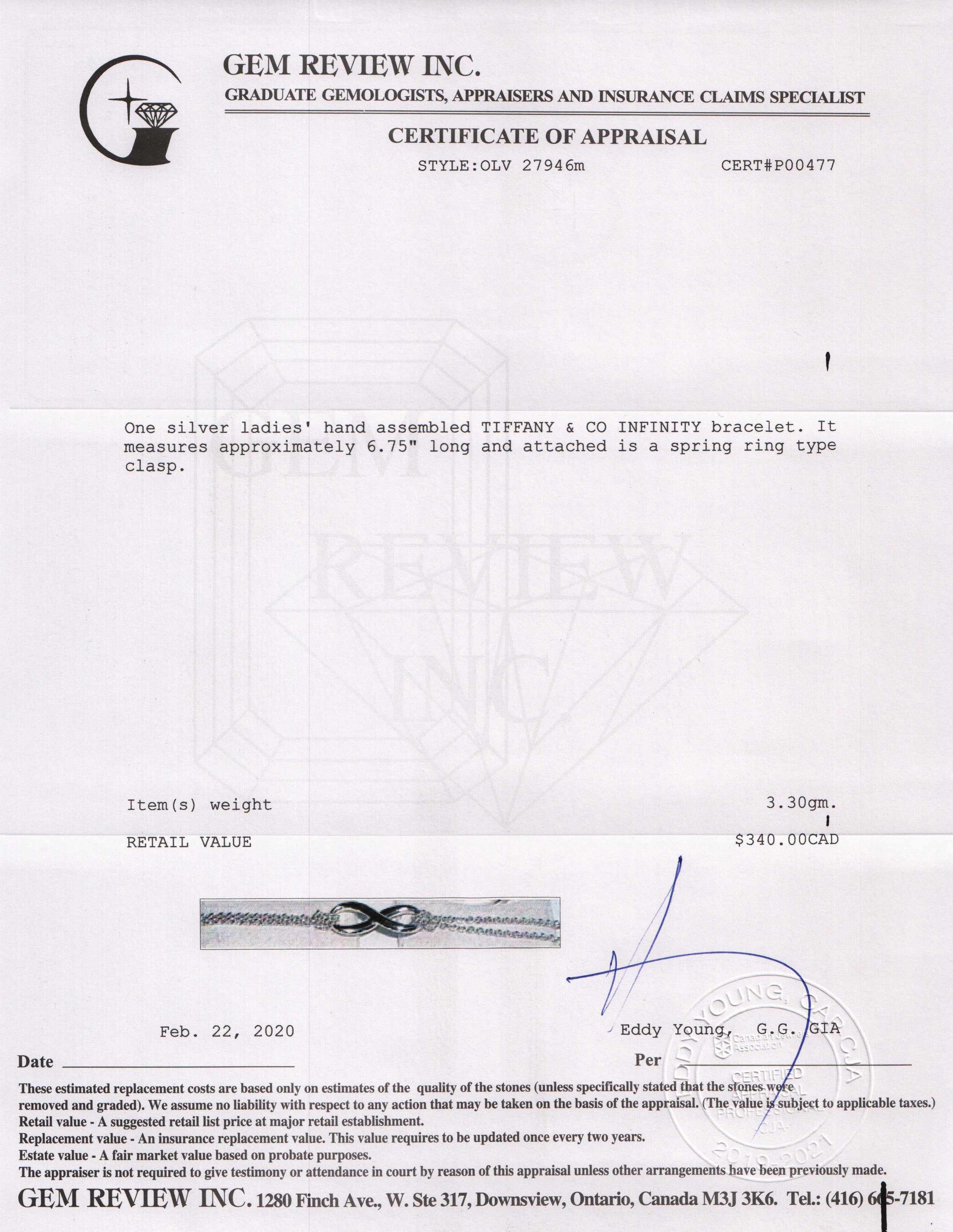 Tiffany & Co. Infinity Bracelet