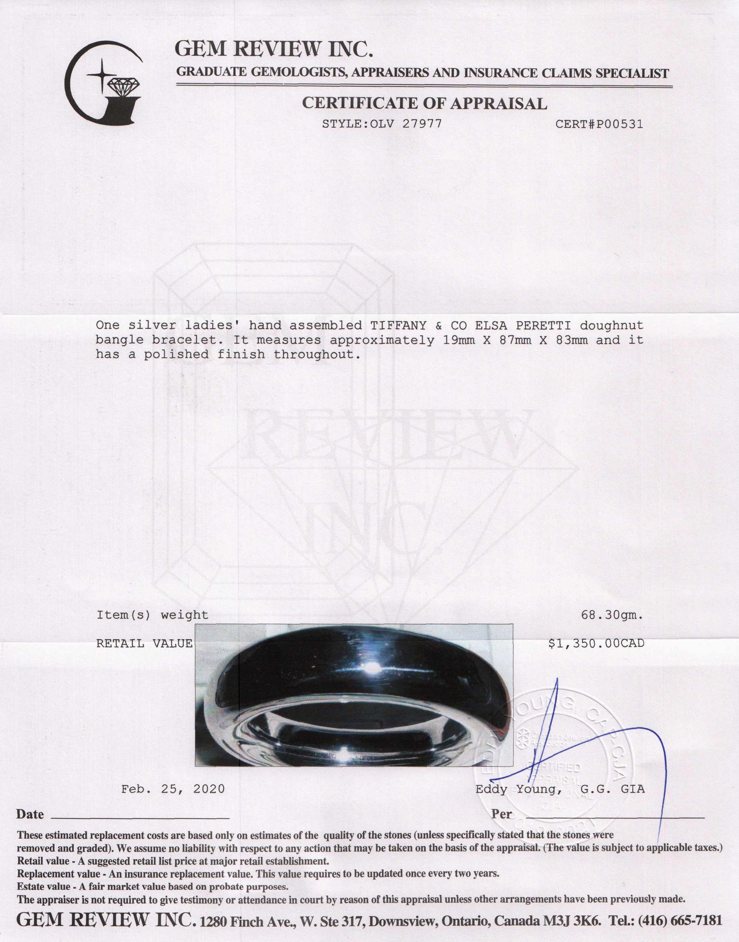 Tiffany & Co. Elsa Peretti Doughnut Bangle