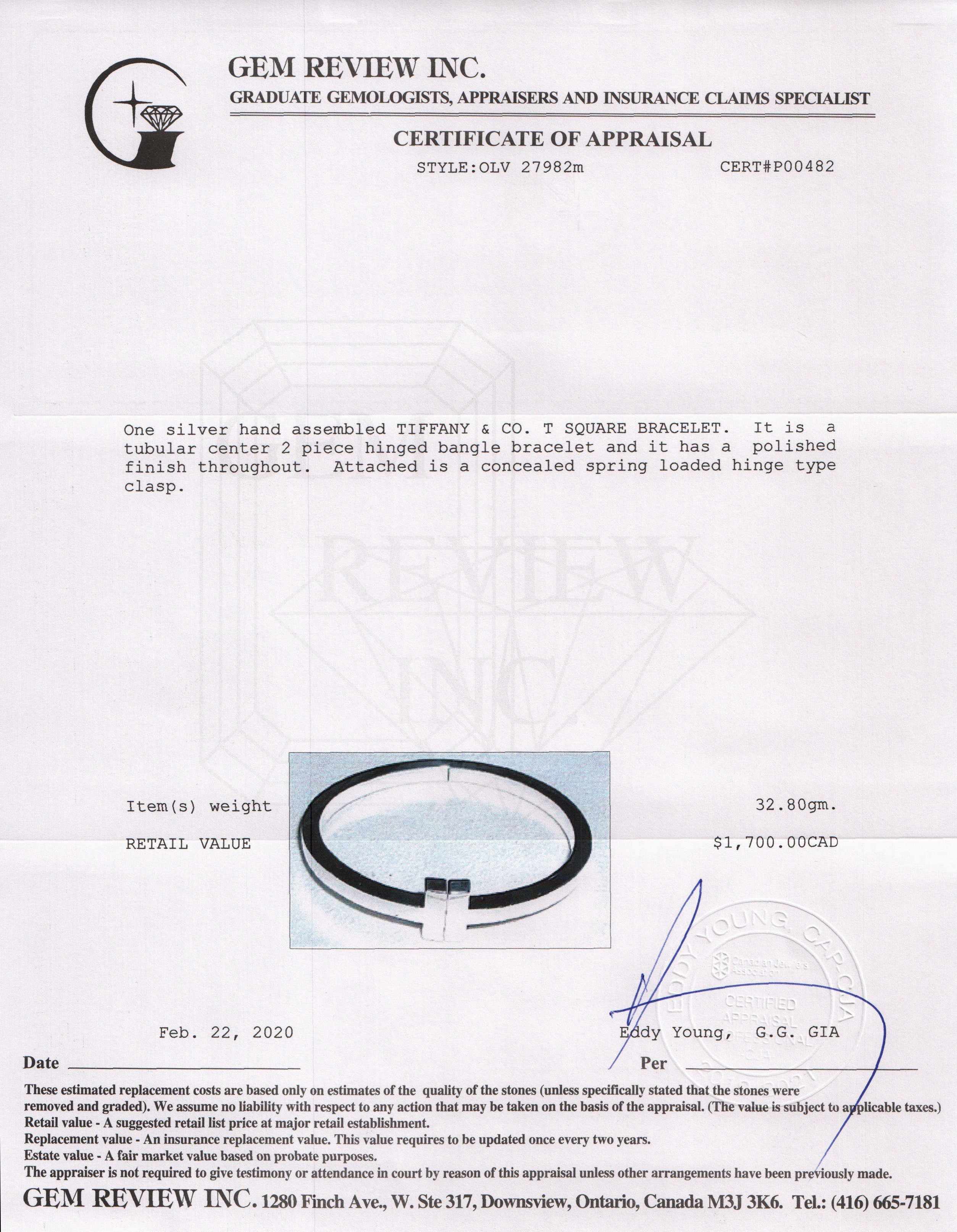 Tiffany & Co. T Square Bracelet