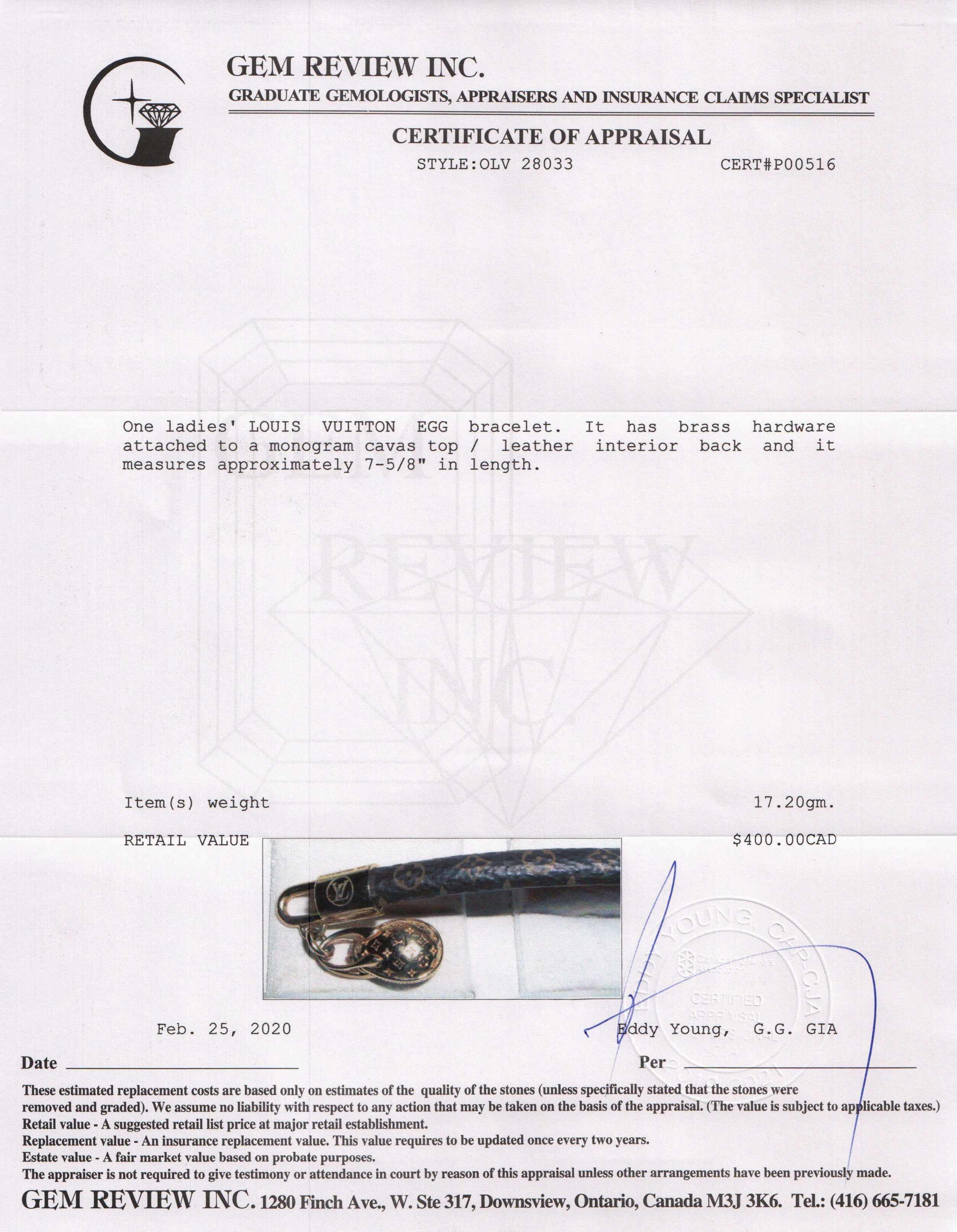 Louis Vuitton Monogram Egg Bracelet