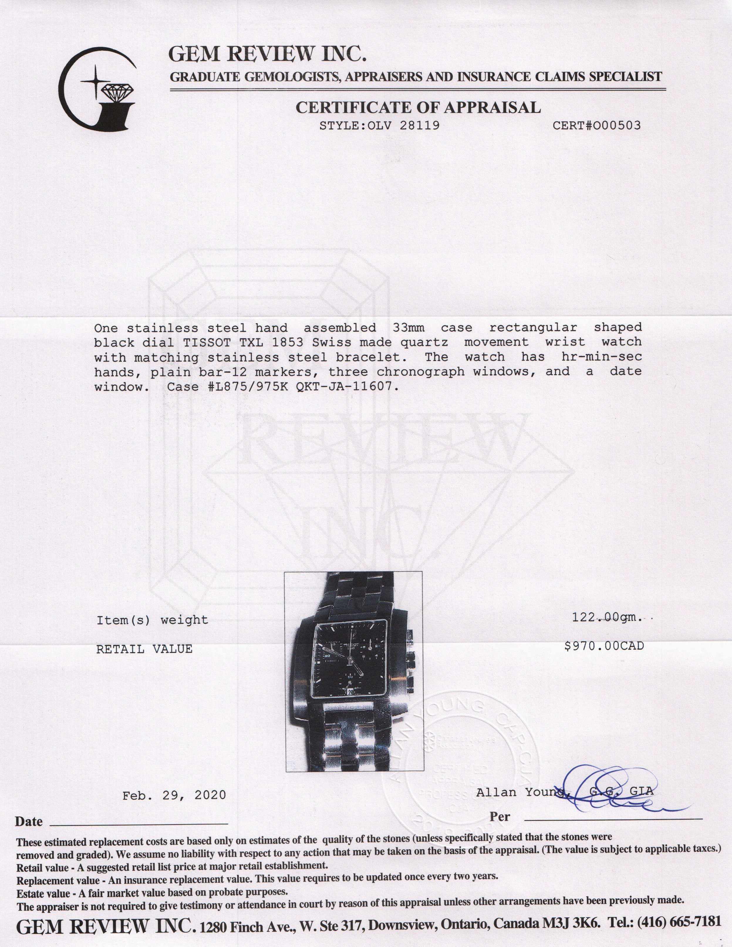 Tissot TXL Chronograph Watch