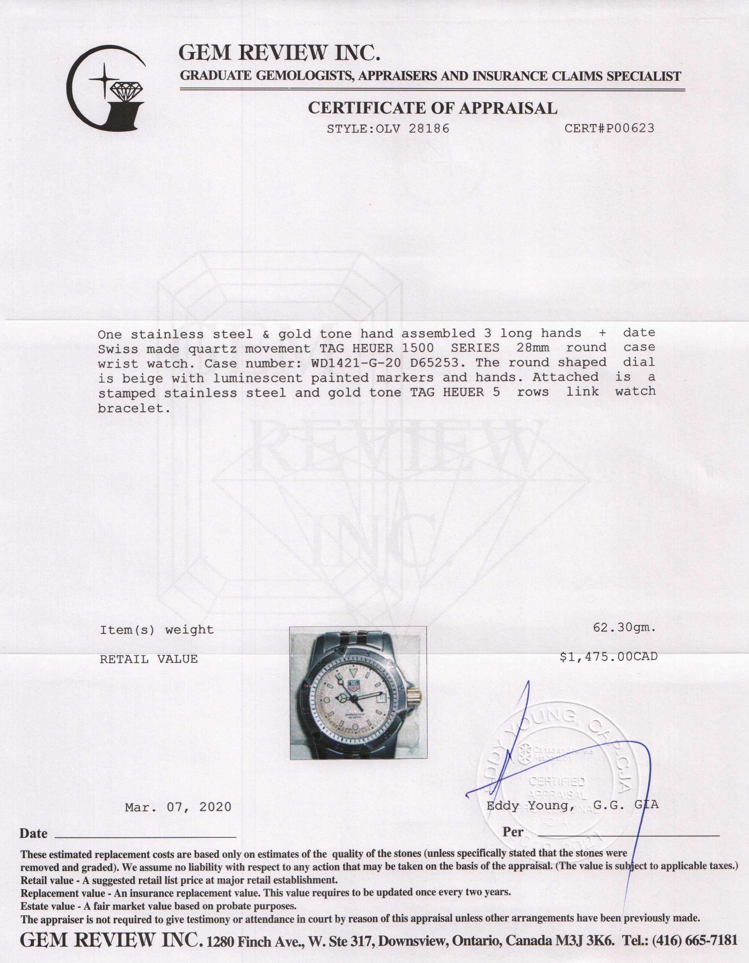 Tag Heuer 1500 Series Watch