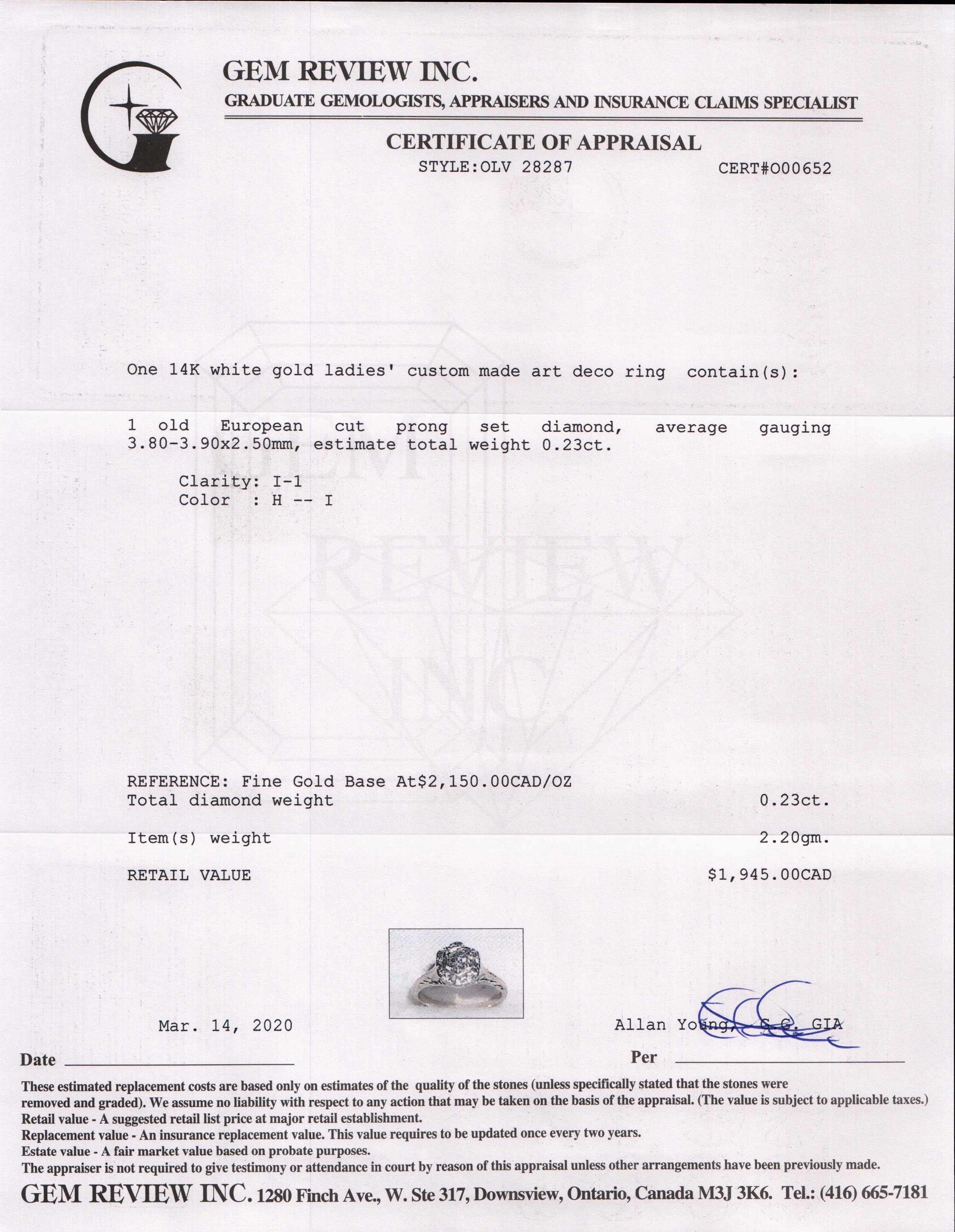 Antique Art Deco Diamond Ring