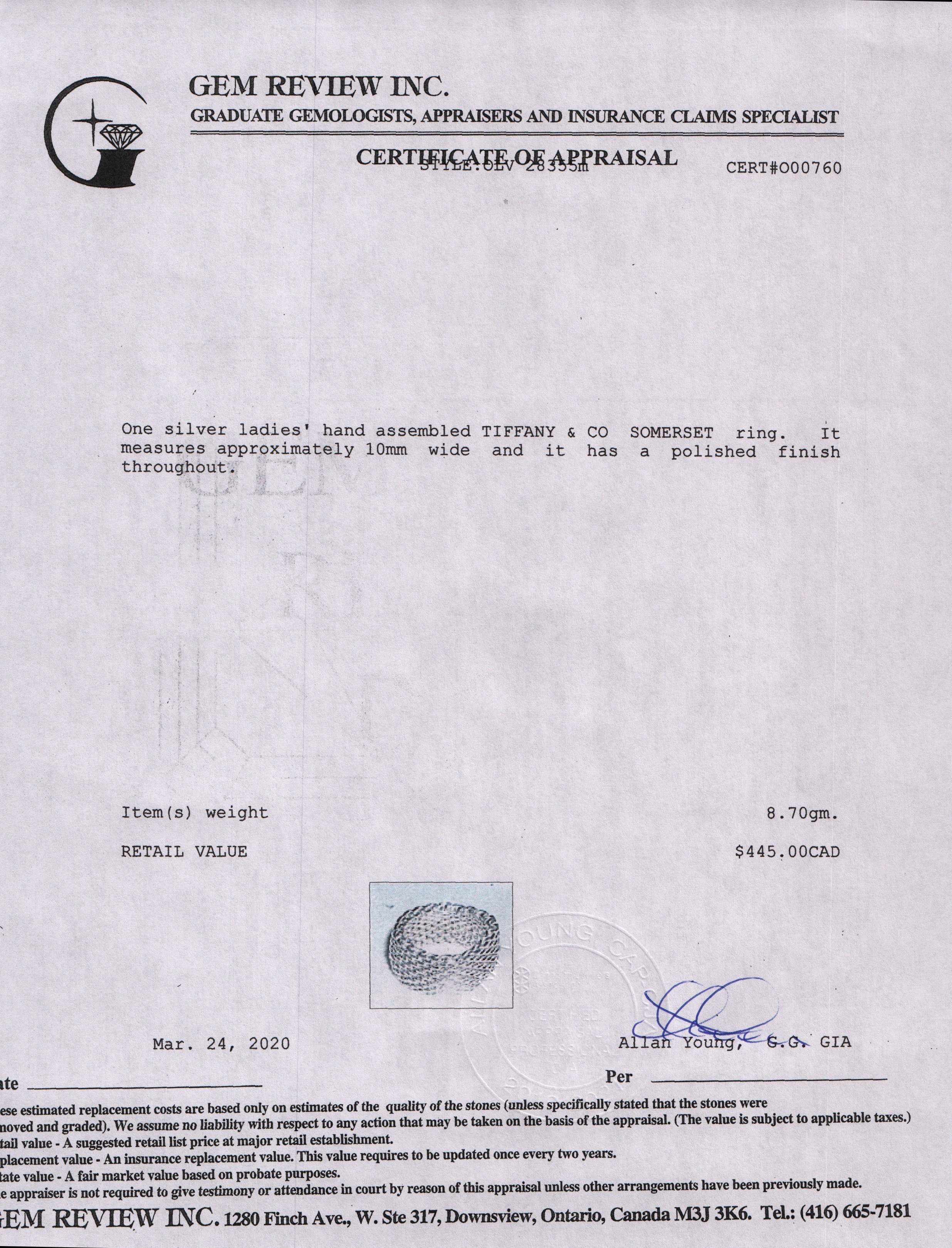 Tiffany & Co. Somerset Ring