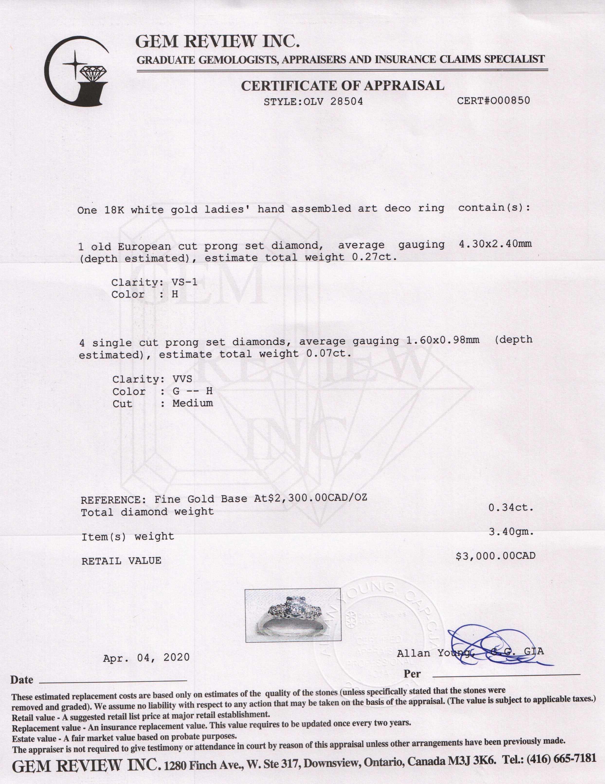 Antique Art Deco Diamond Ring