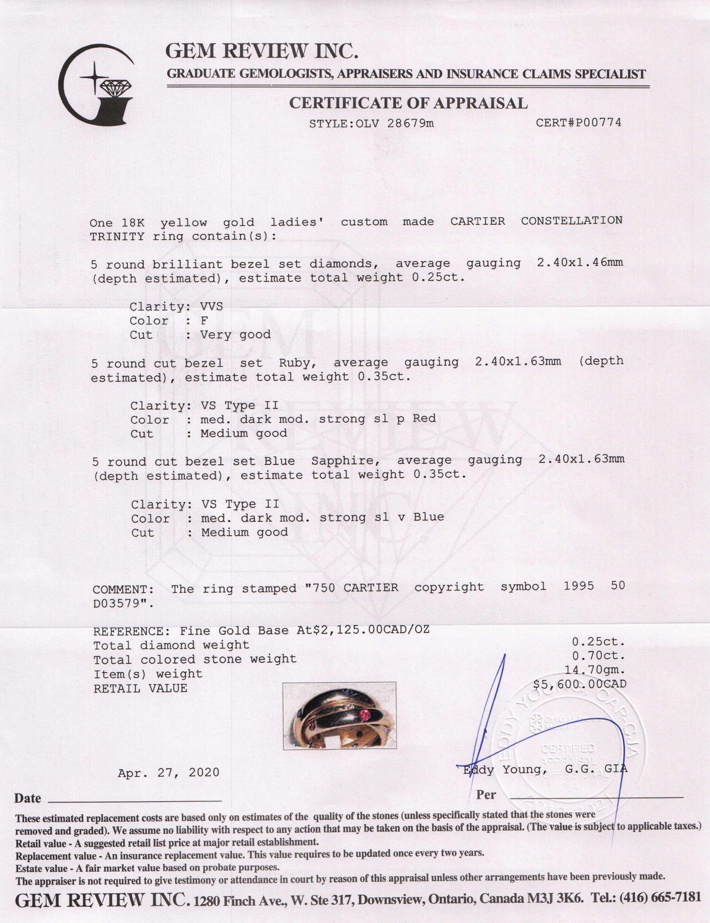 Cartier Constellation Trinity Ring