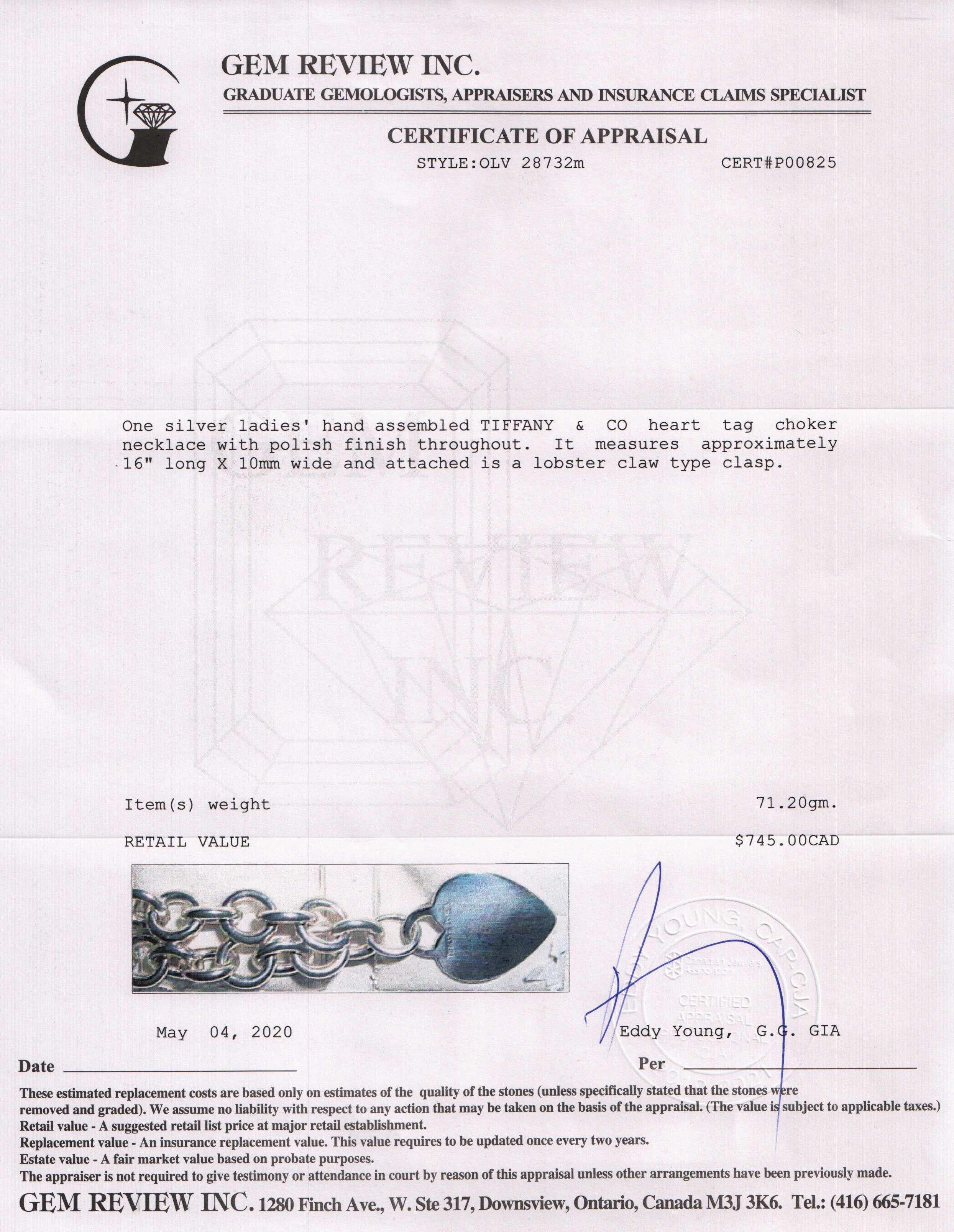 Tiffany & Co. Heart Tag Necklace