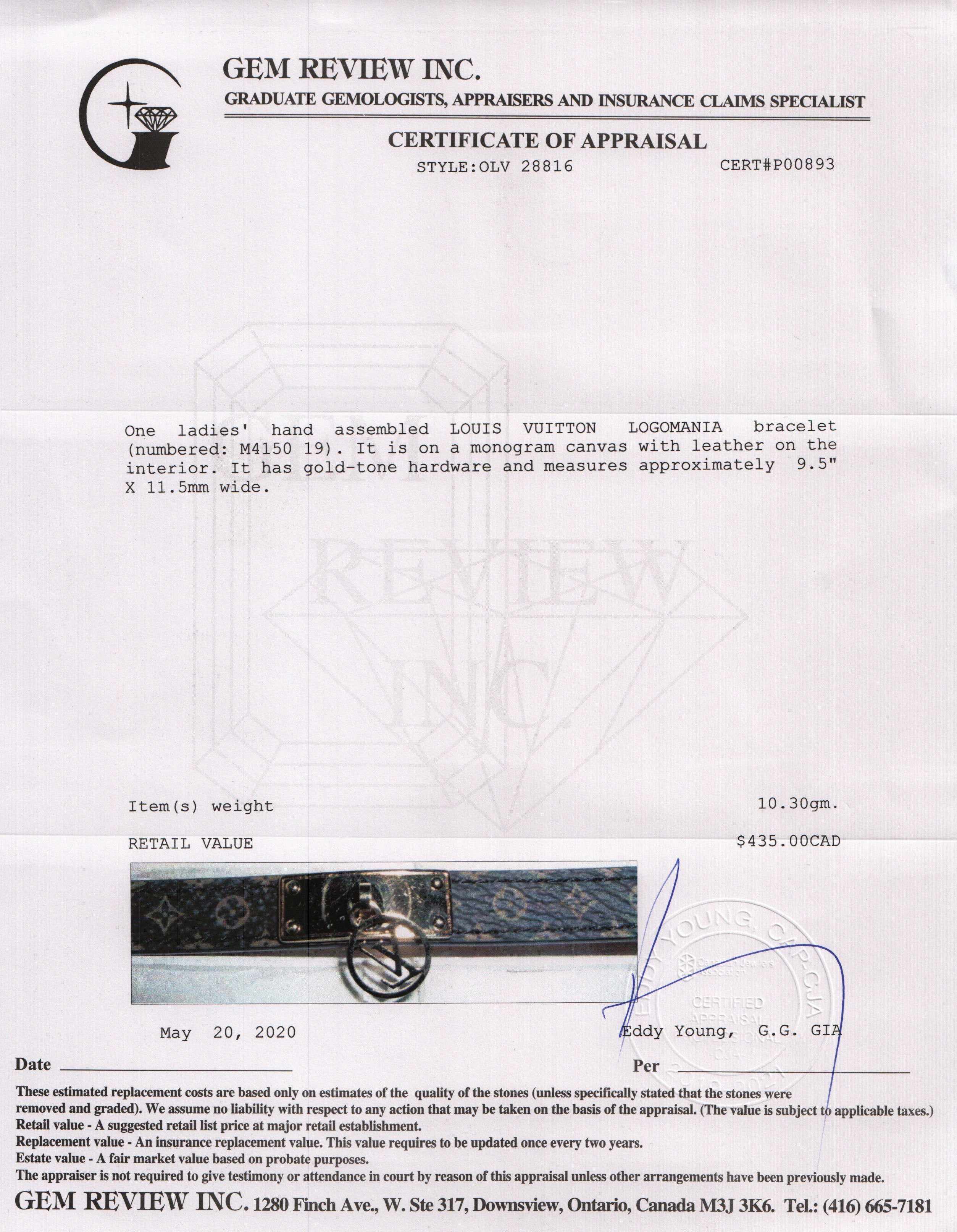 Louis Vuitton Logomania Bracelet w/ Box