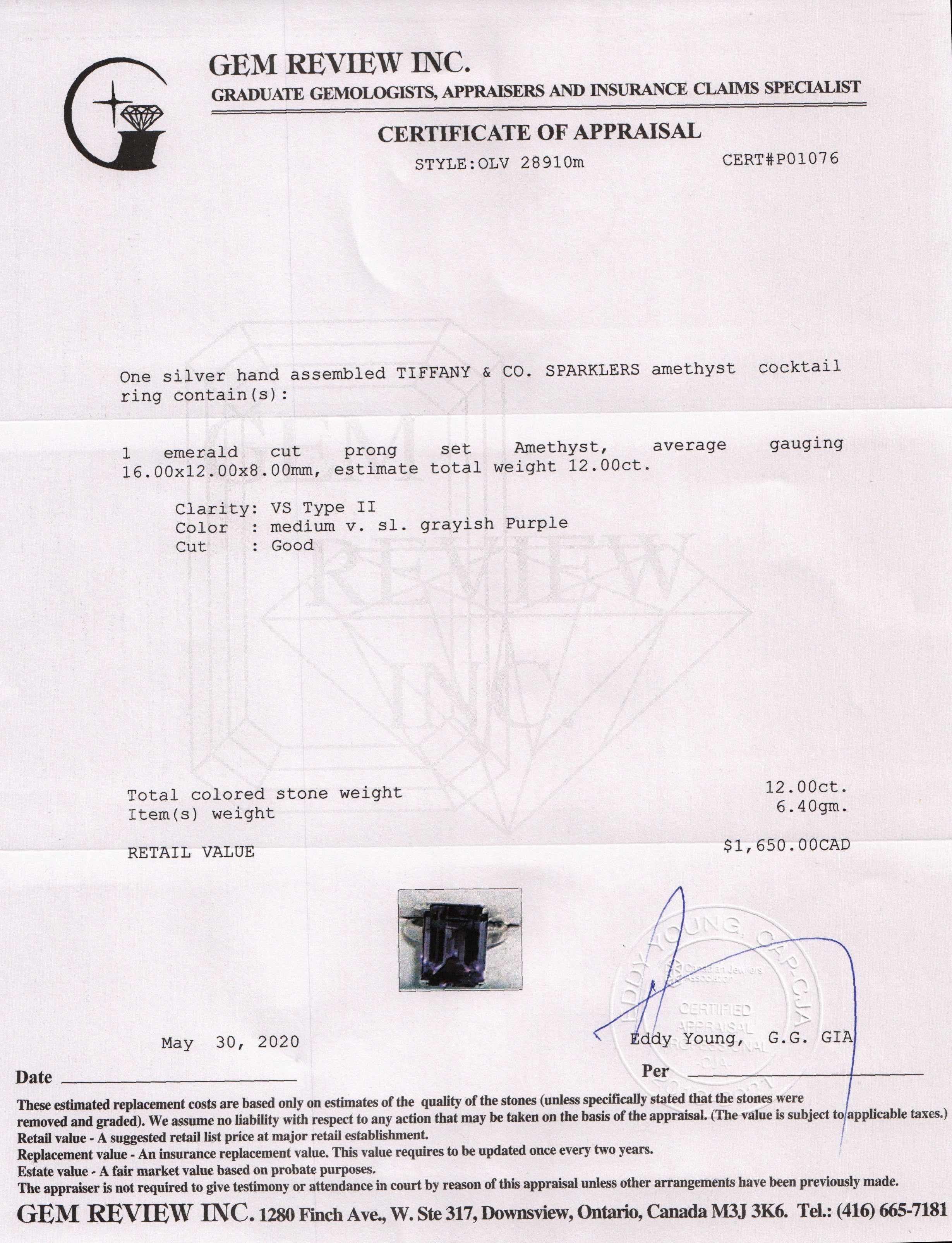 Tiffany & Co. Sparklers Amethyst Cocktail Ring