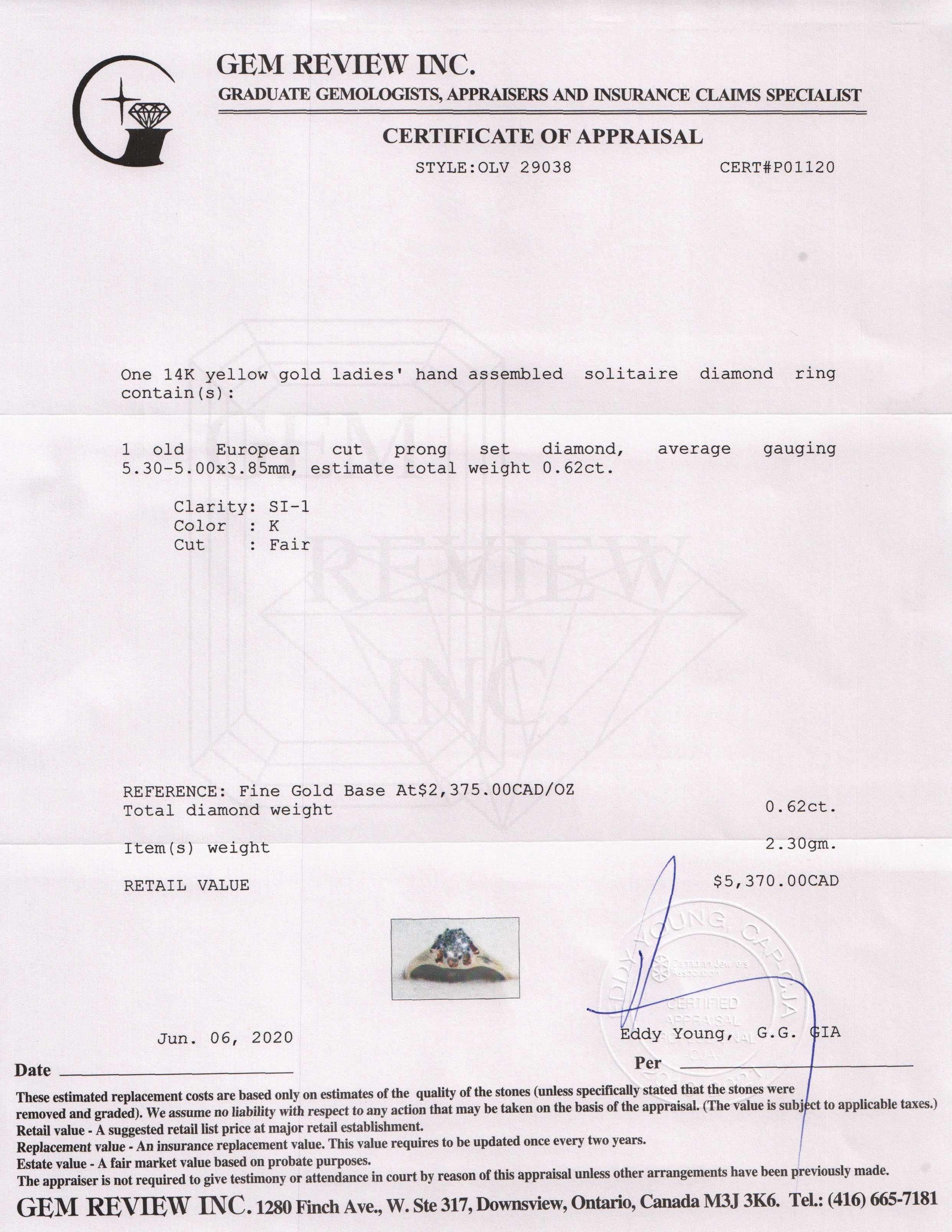 Antique Solitaire Diamond Ring