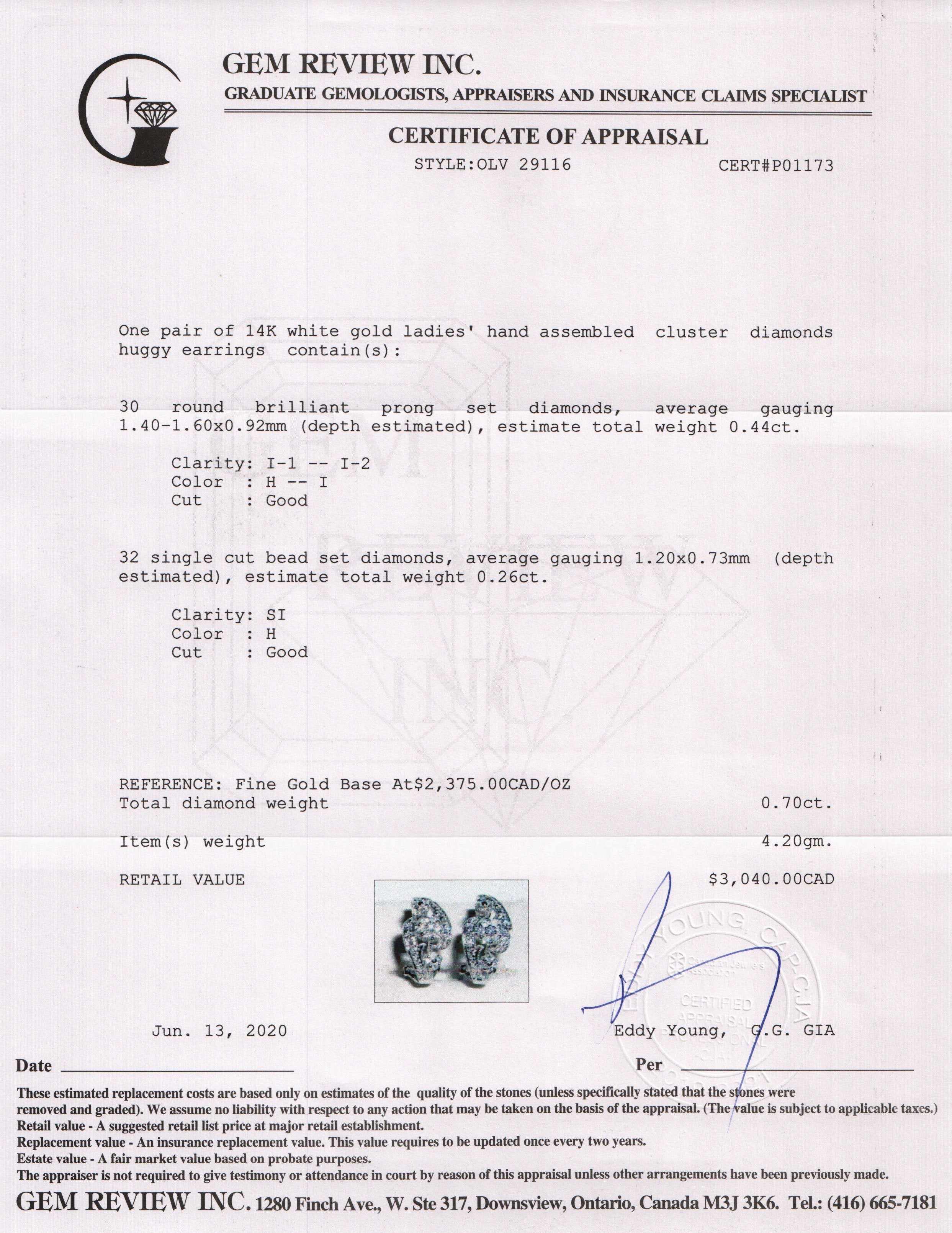 Diamond Huggie Hoop Earrings