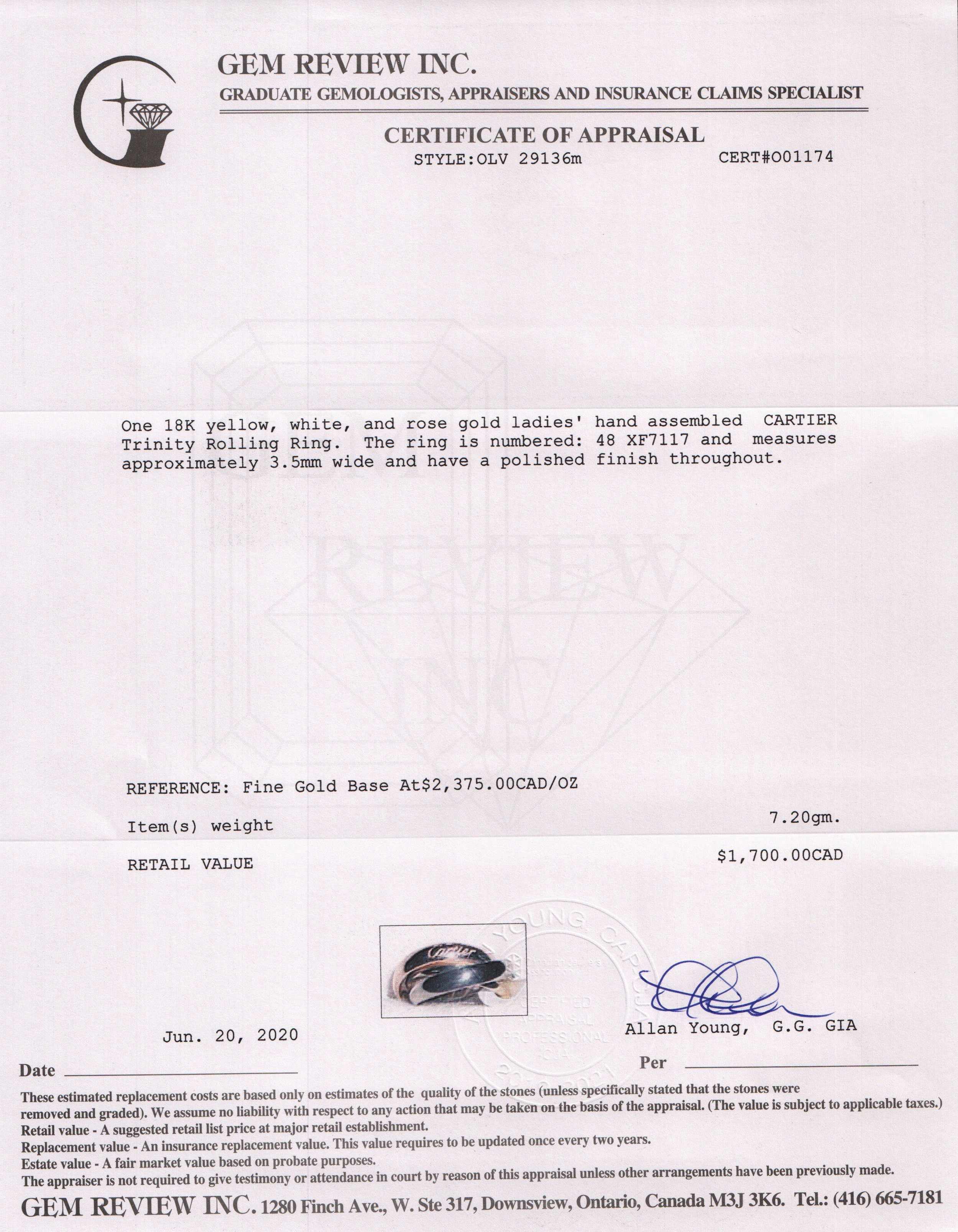 Cartier Trinity Rolling Ring