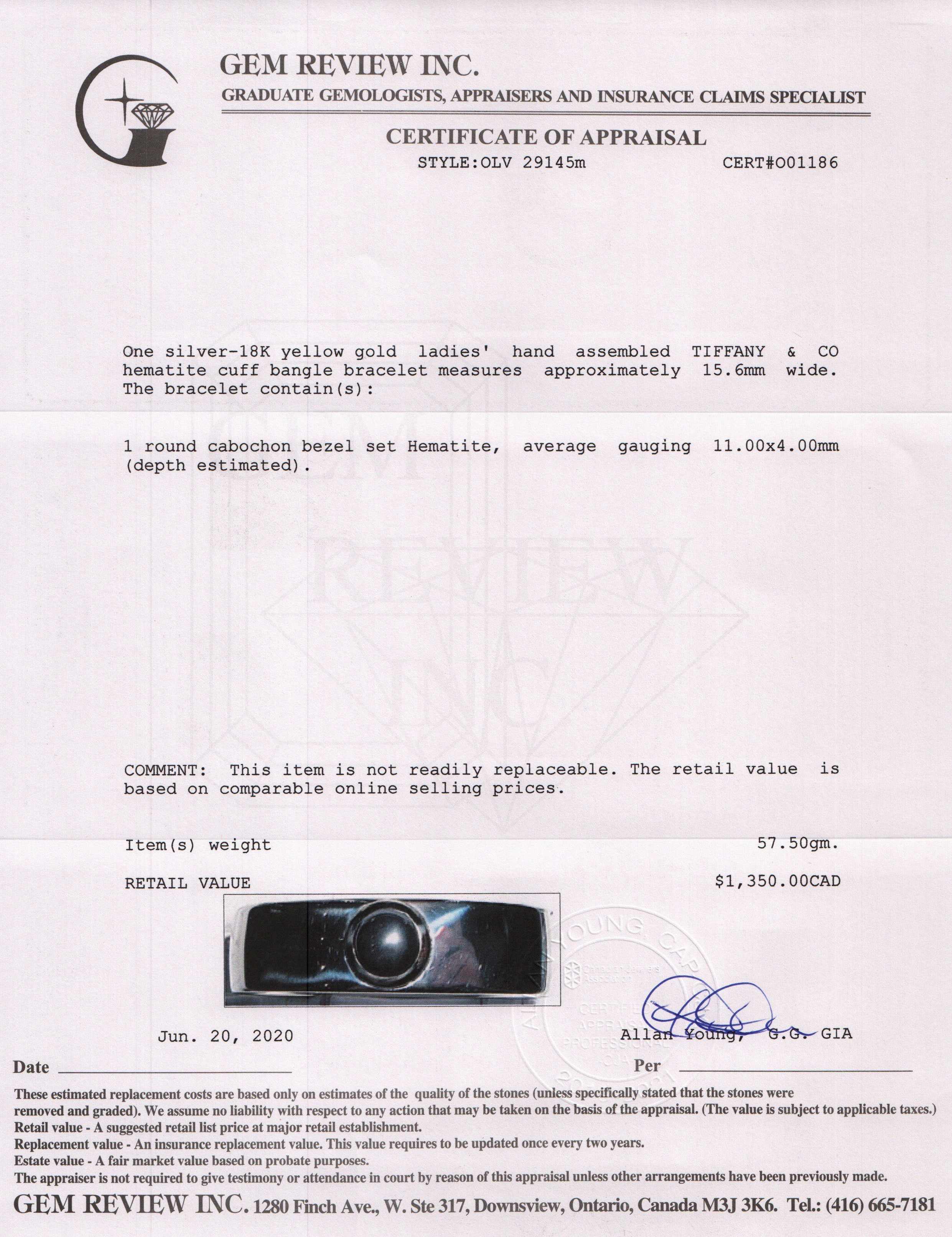 Tiffany & Co. Two-Tone Hematite Cuff Bracelet