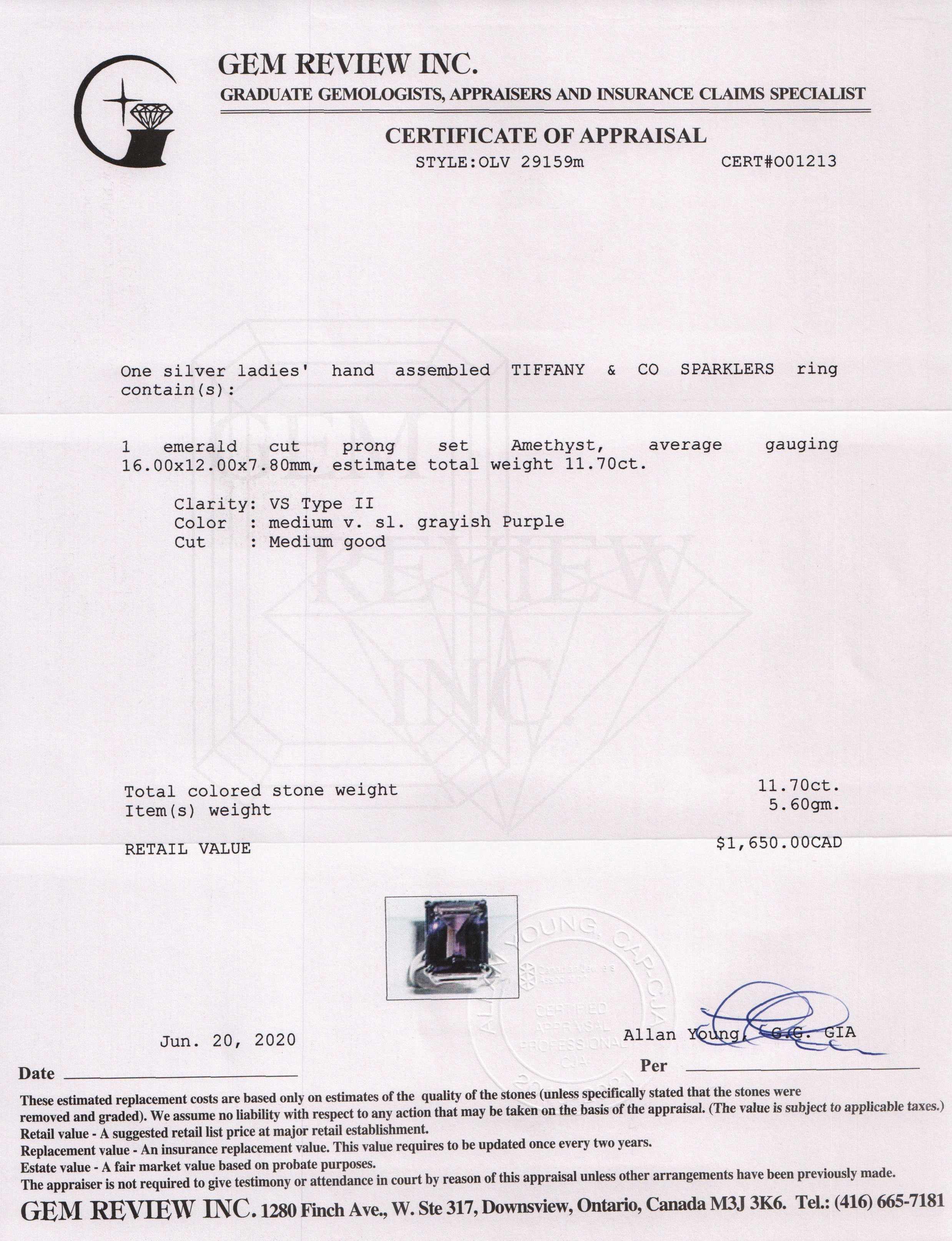 Tiffany & Co. Sparklers Amethyst Cocktail Ring