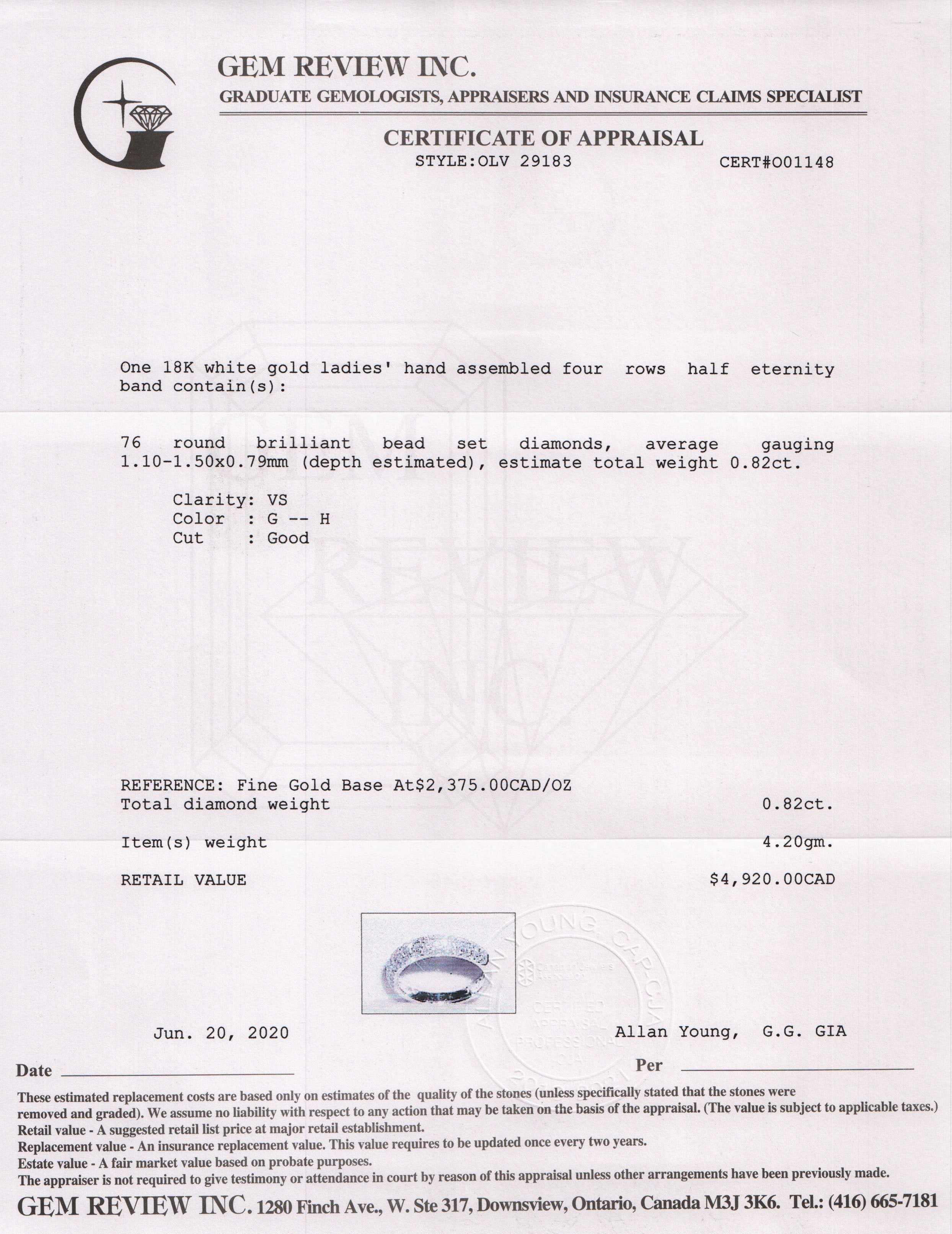 Half-Circle Diamond Band Ring