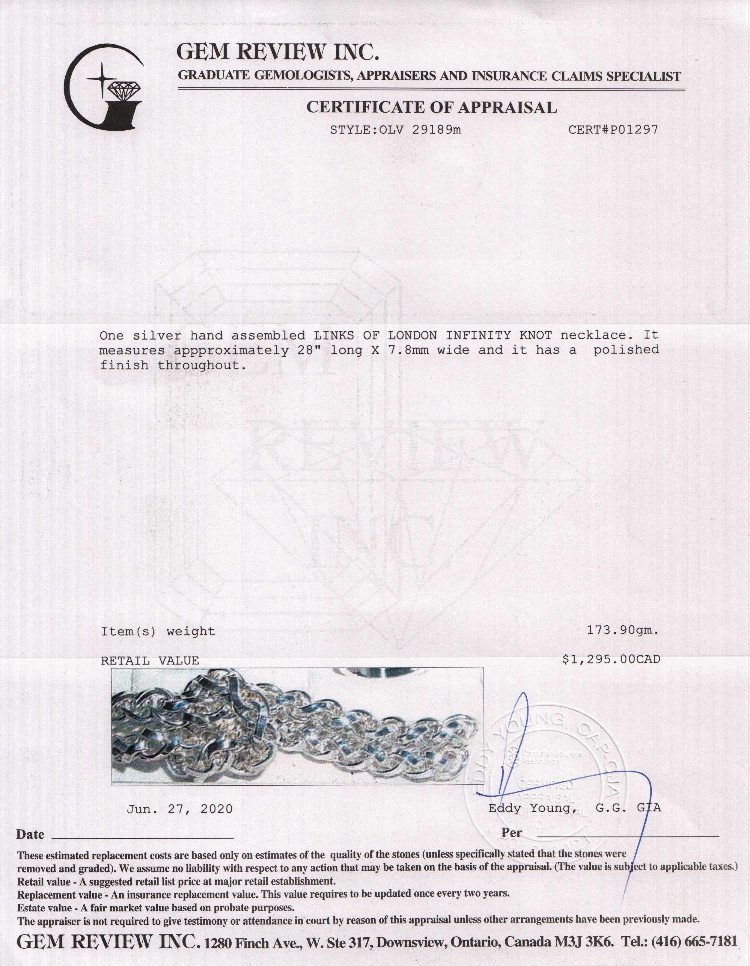 Links of London Infinity Knot Necklace