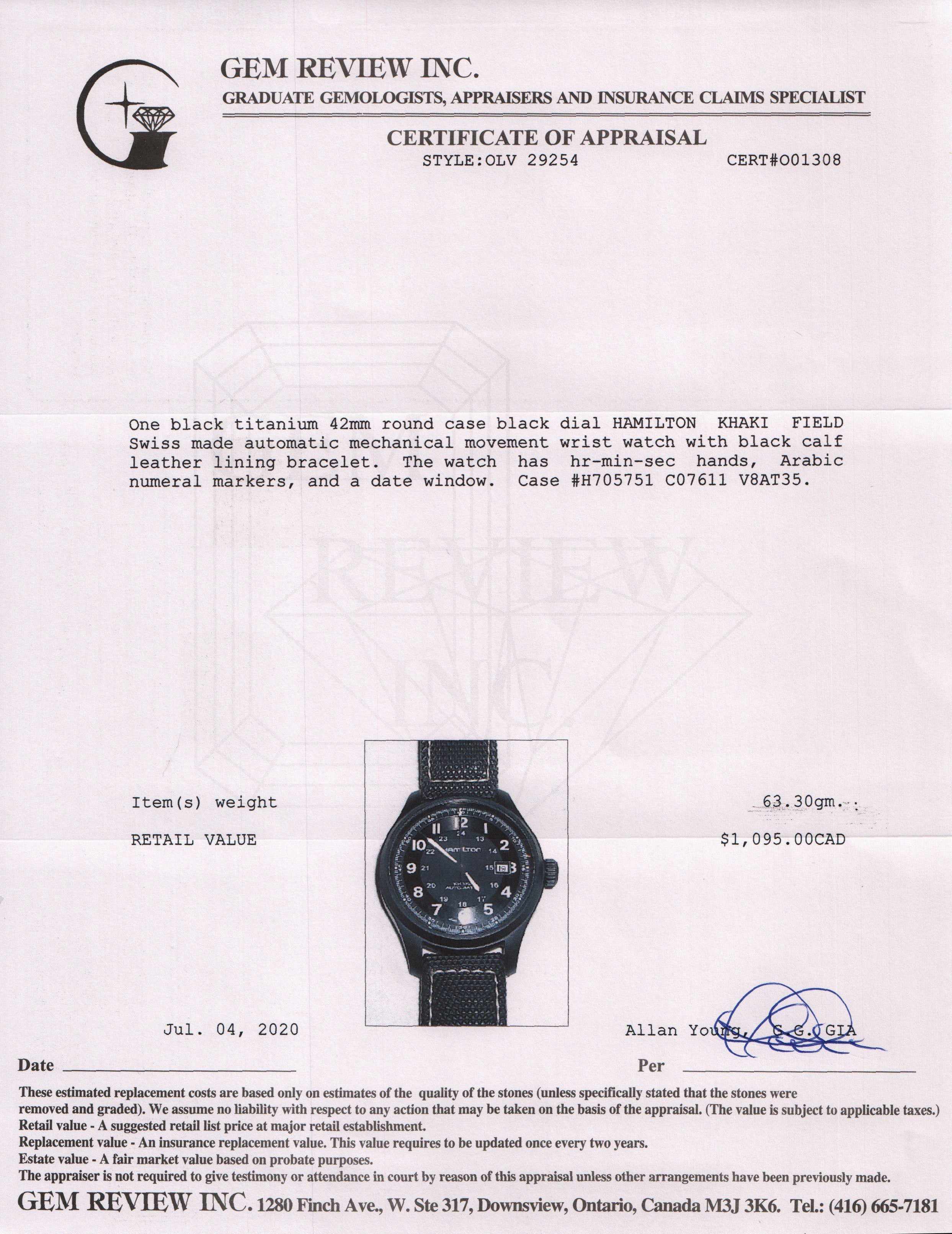 Hamilton Khaki Field Titanium Auto Watch