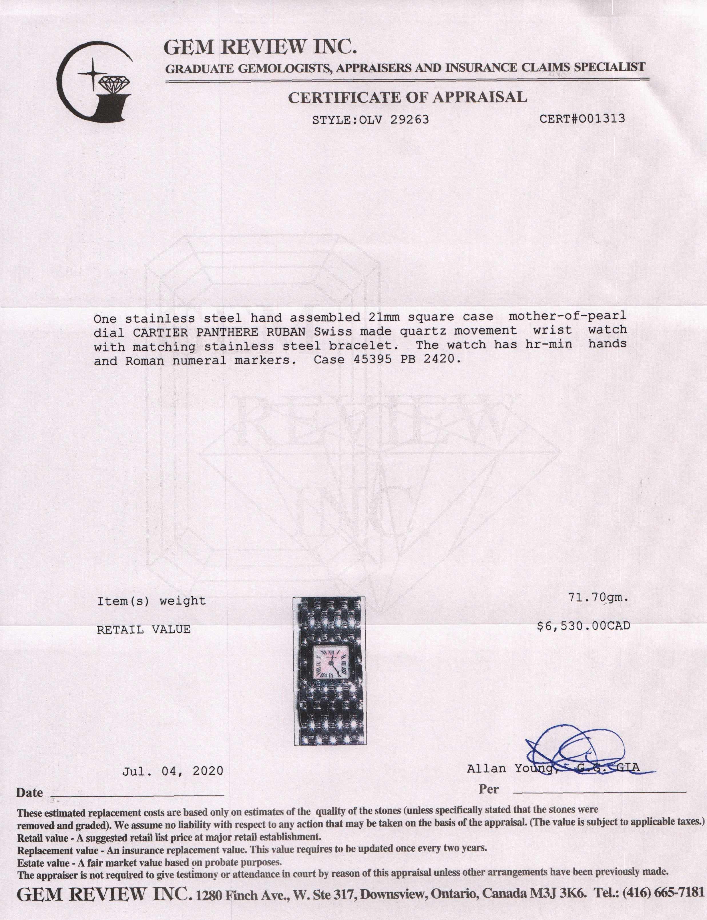 Cartier Panthere Ruban Watch