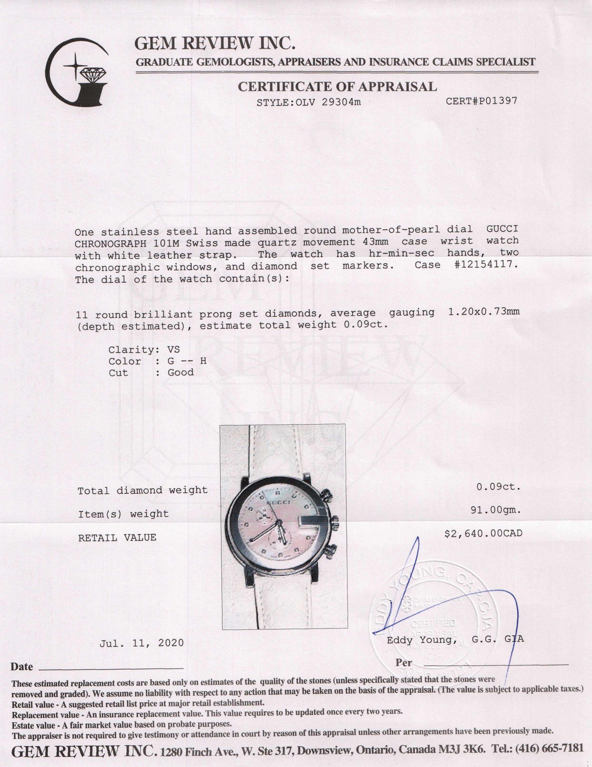 Gucci 101 G-Chrono Watch