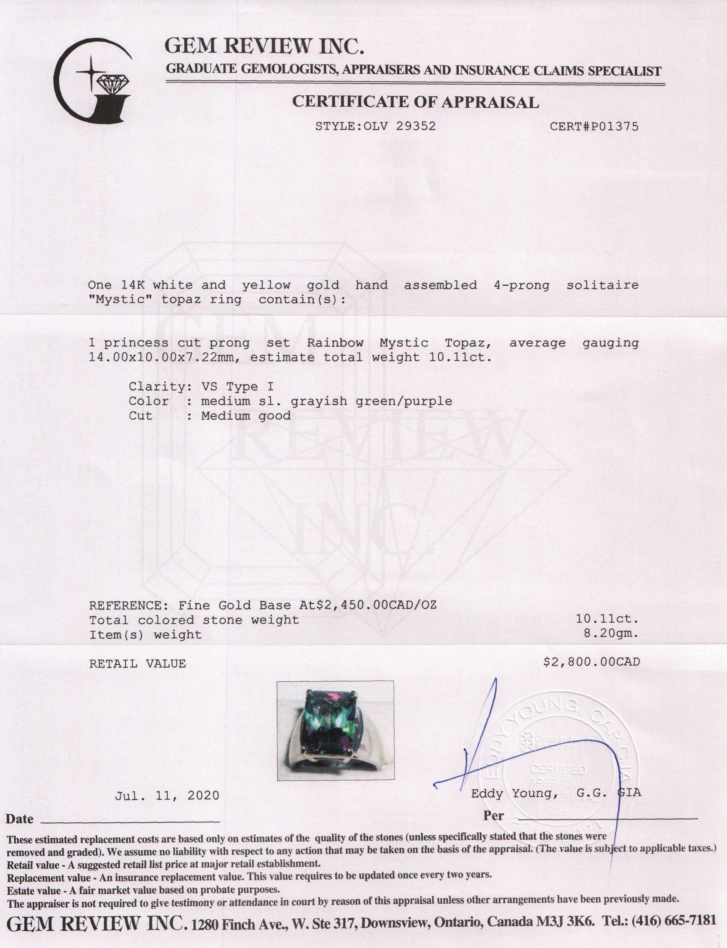 Rainbow Mystic Topaz Ring