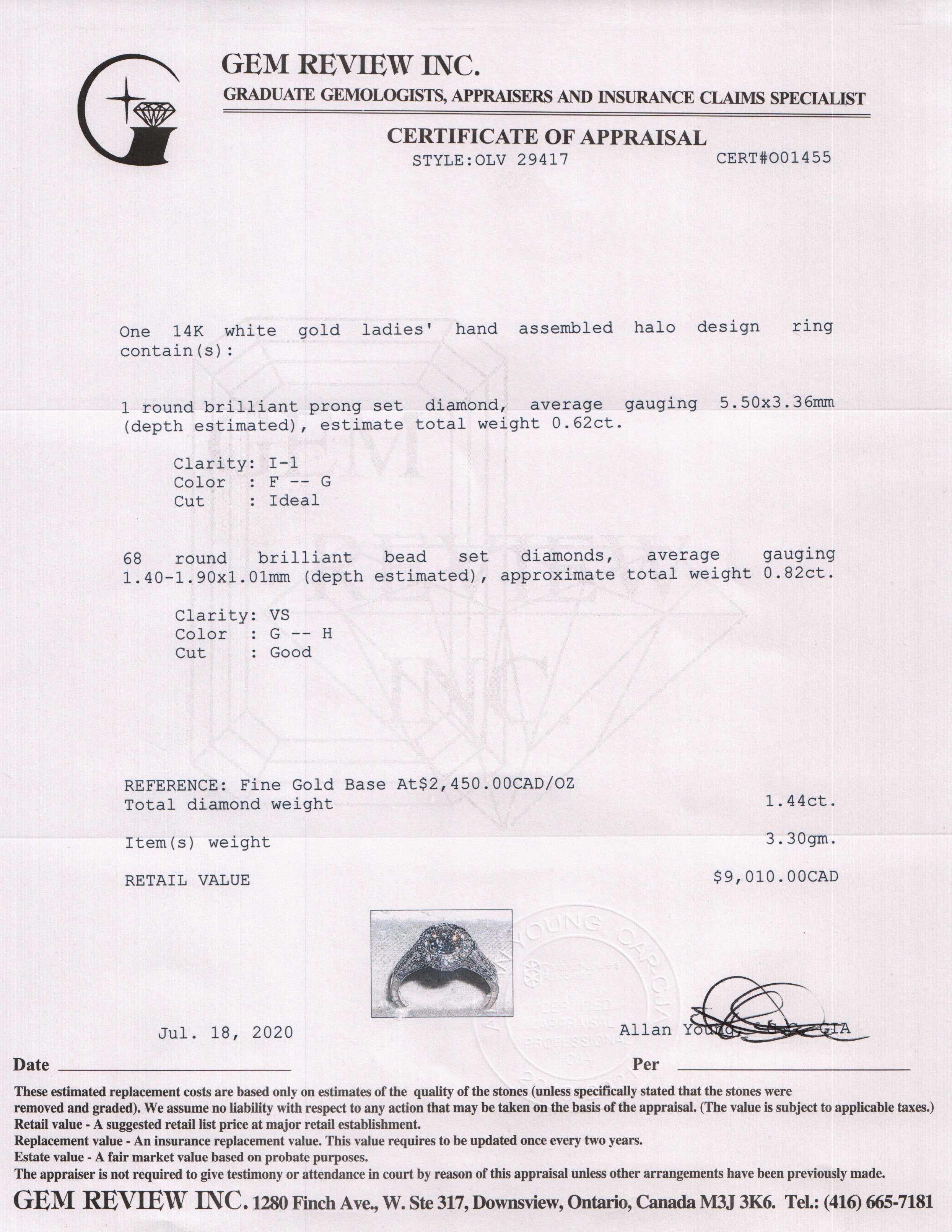 Halo Design Diamond Engagement Ring