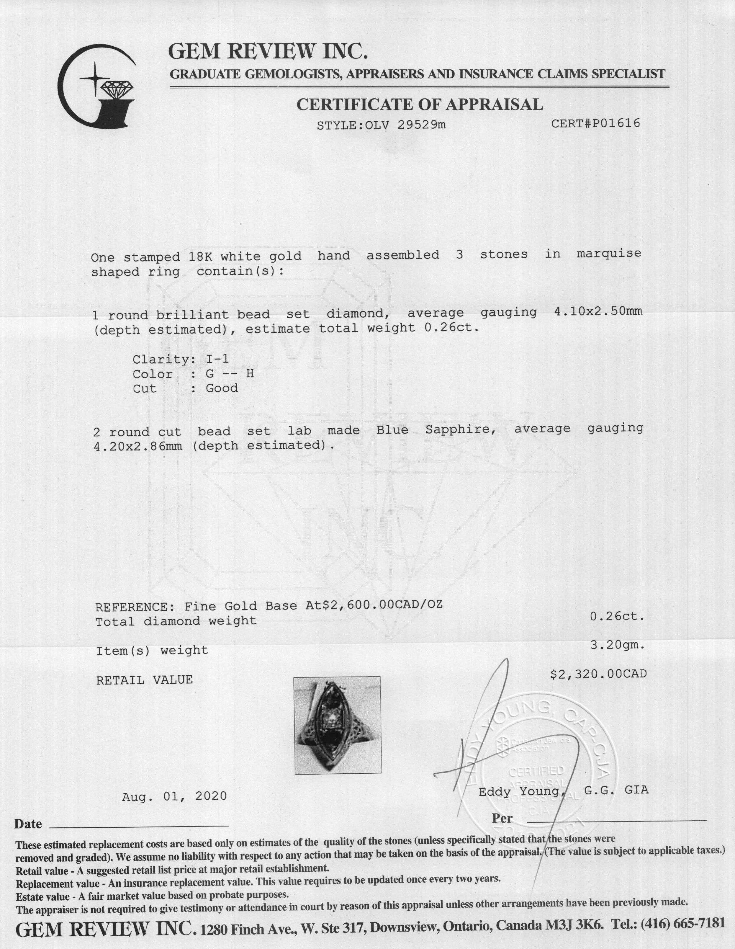 Antique Sapphire and Diamond Ring