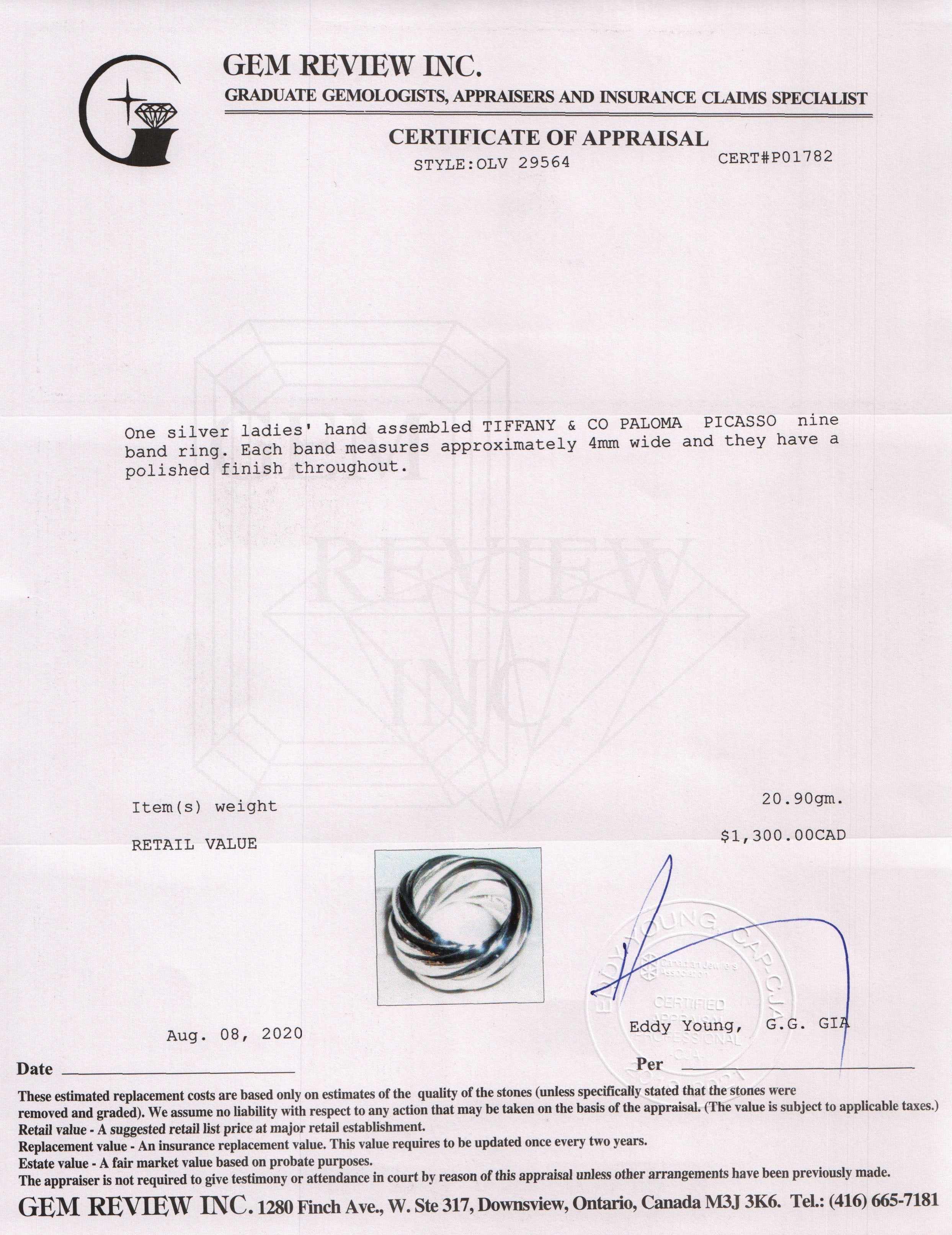 Tiffany & Co. Paloma Picasso Melody Nine-Band Ring