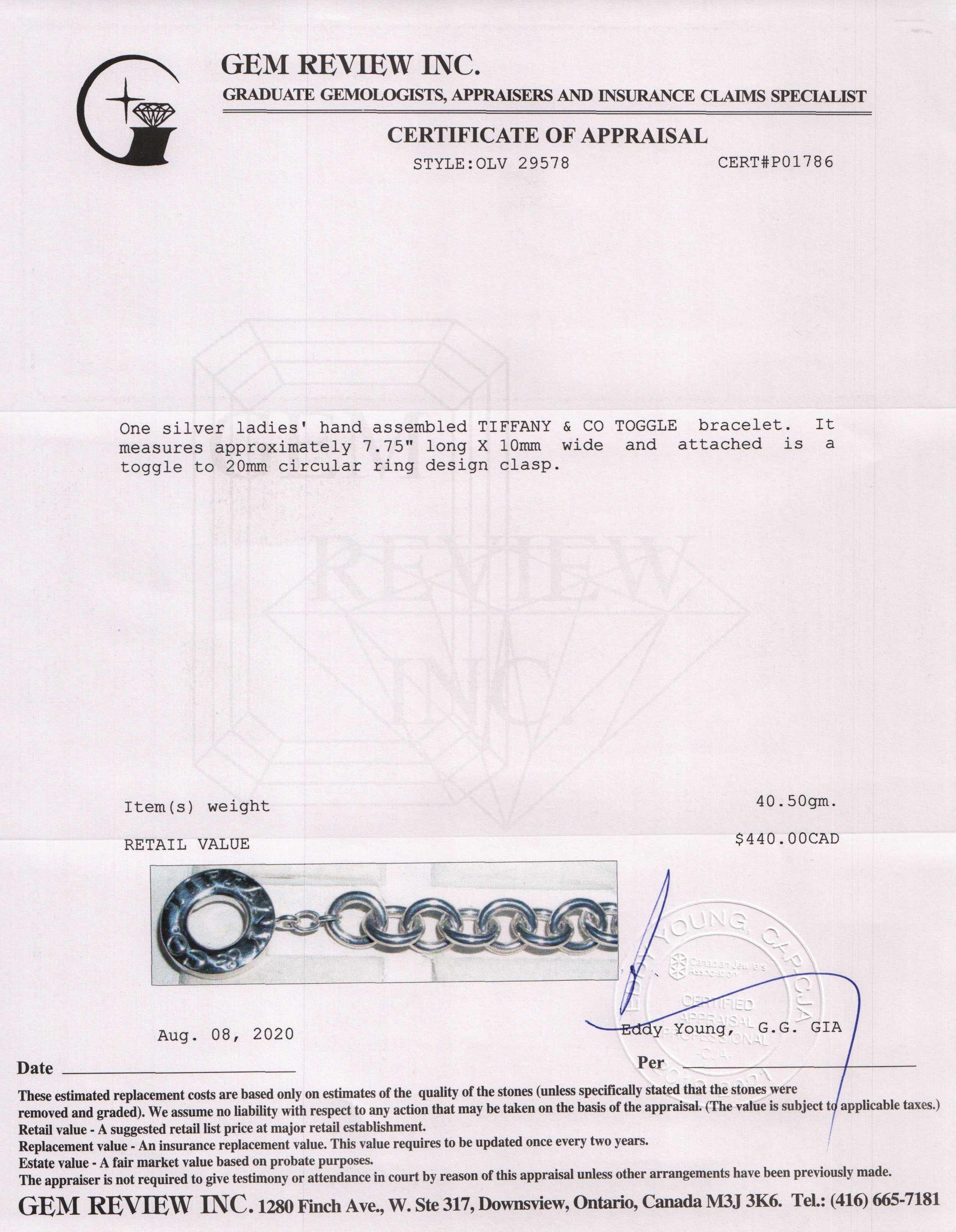 Tiffany & Co. Toggle Bracelet