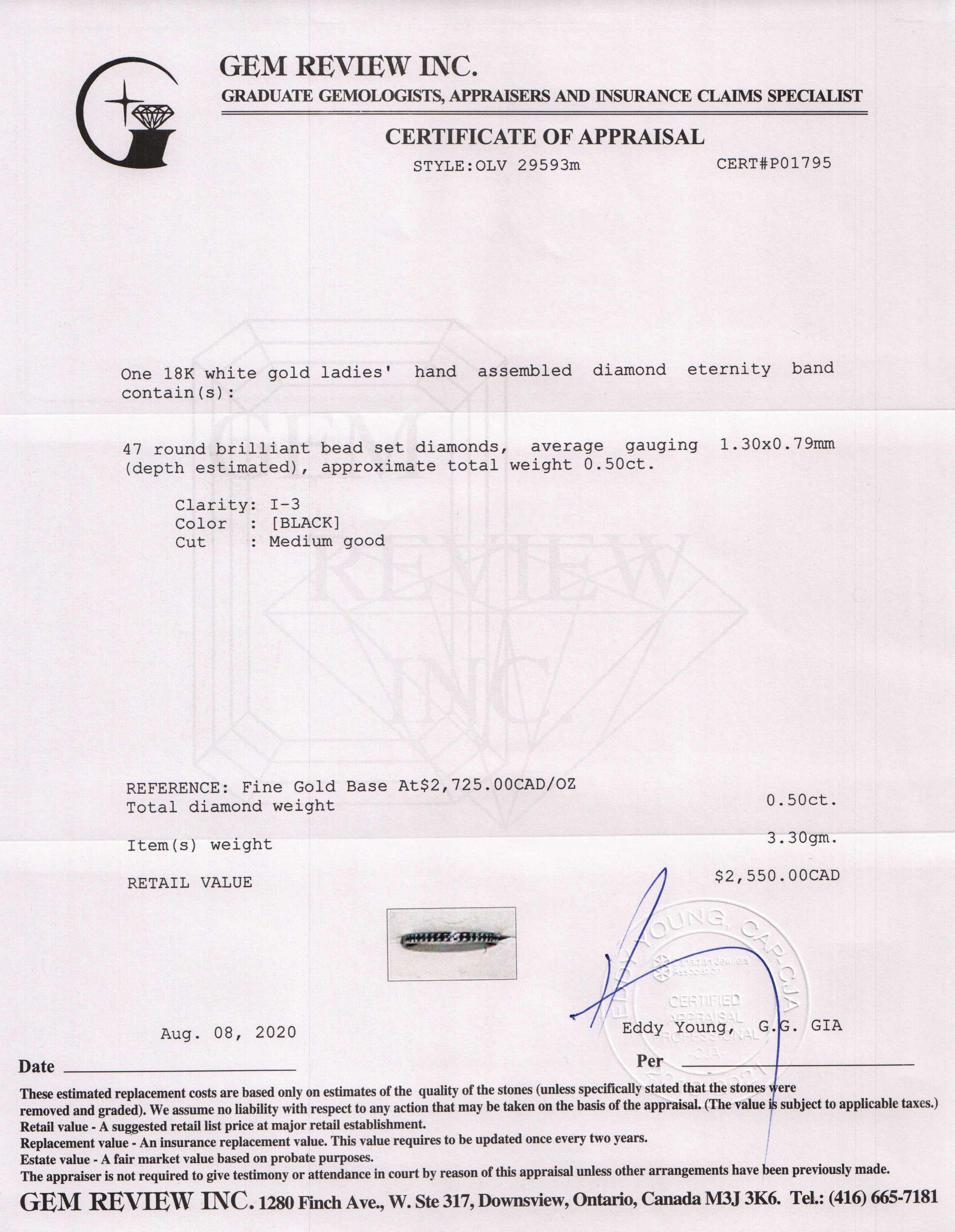 Black Diamond Eternity Band Ring