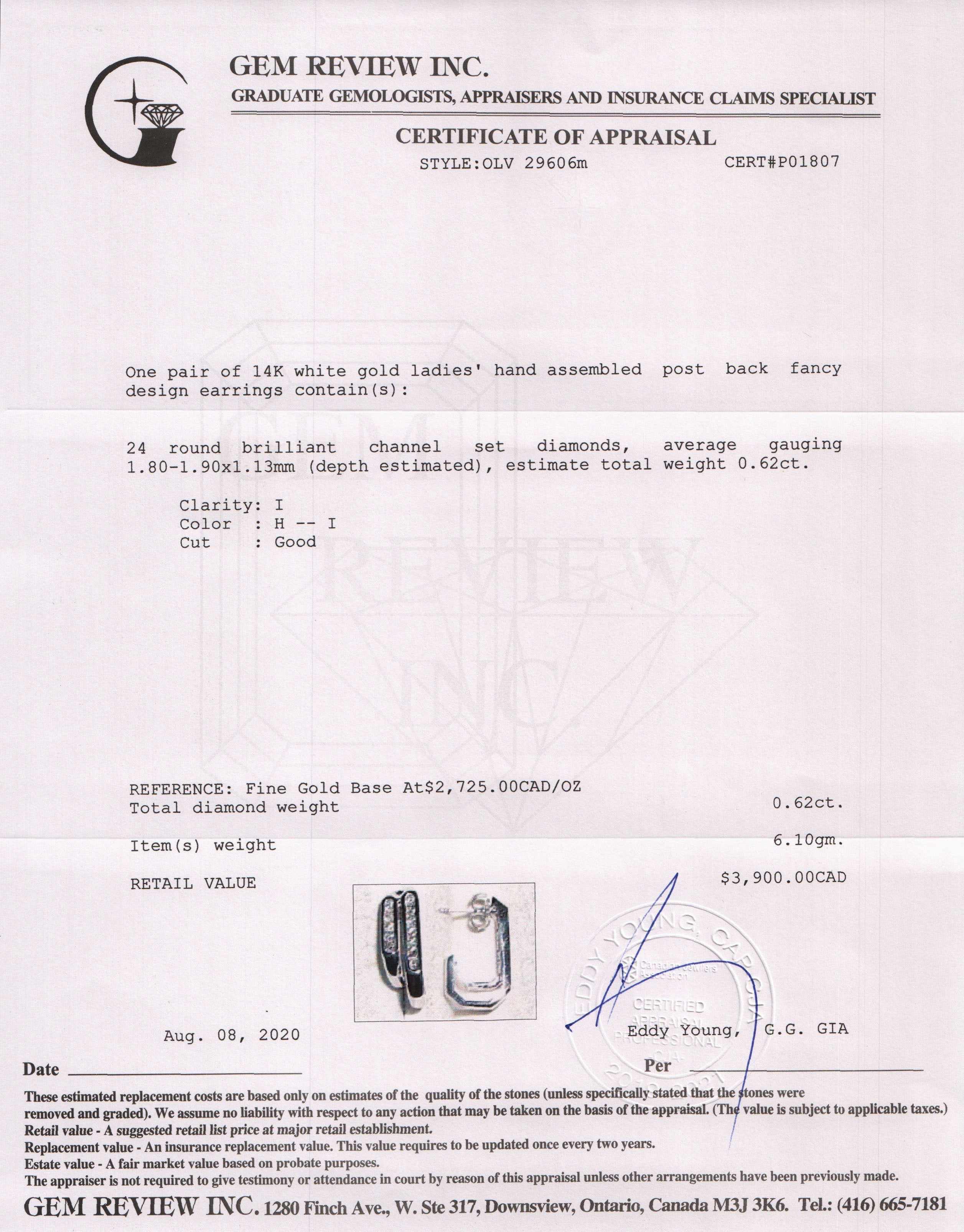 Diamond Fancy Hoop Earrings