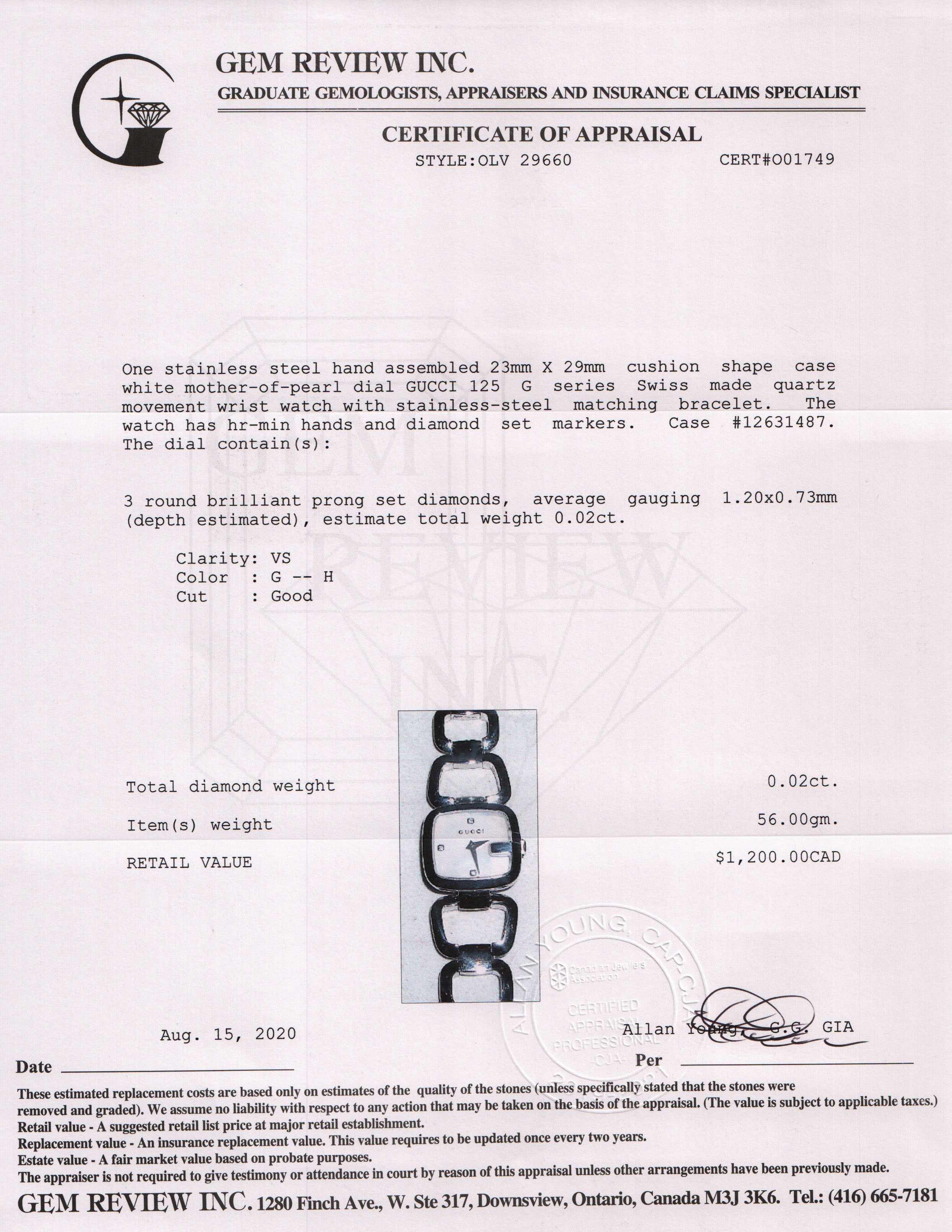 Gucci 125 G Series Watch