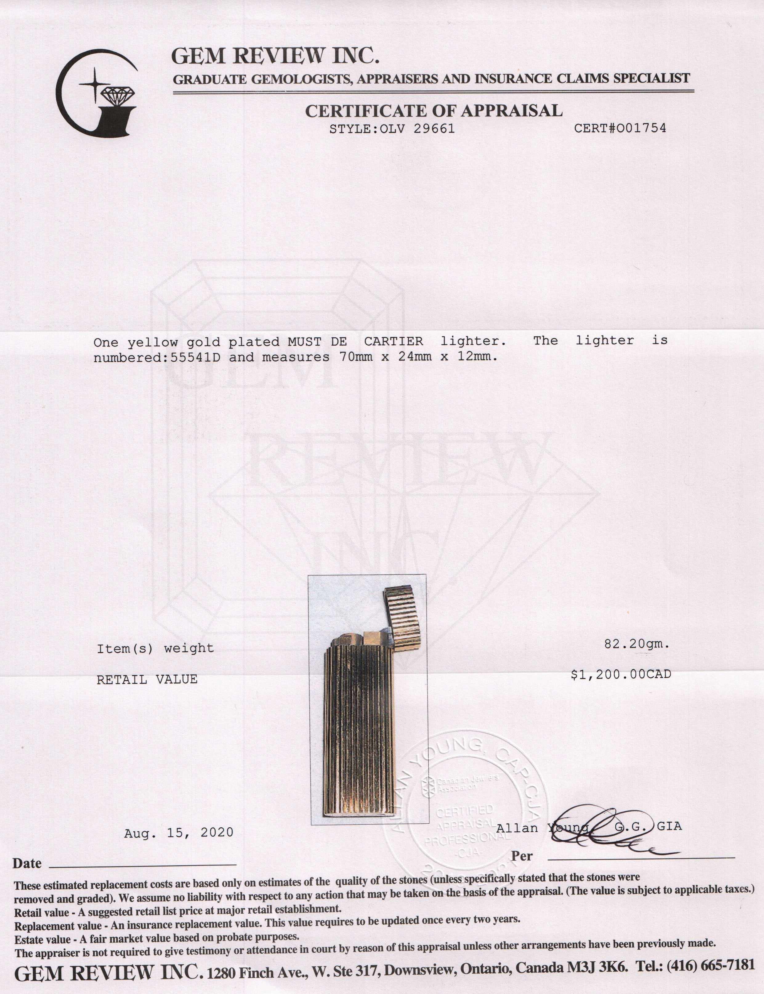 Cartier Must de Cartier Lighter