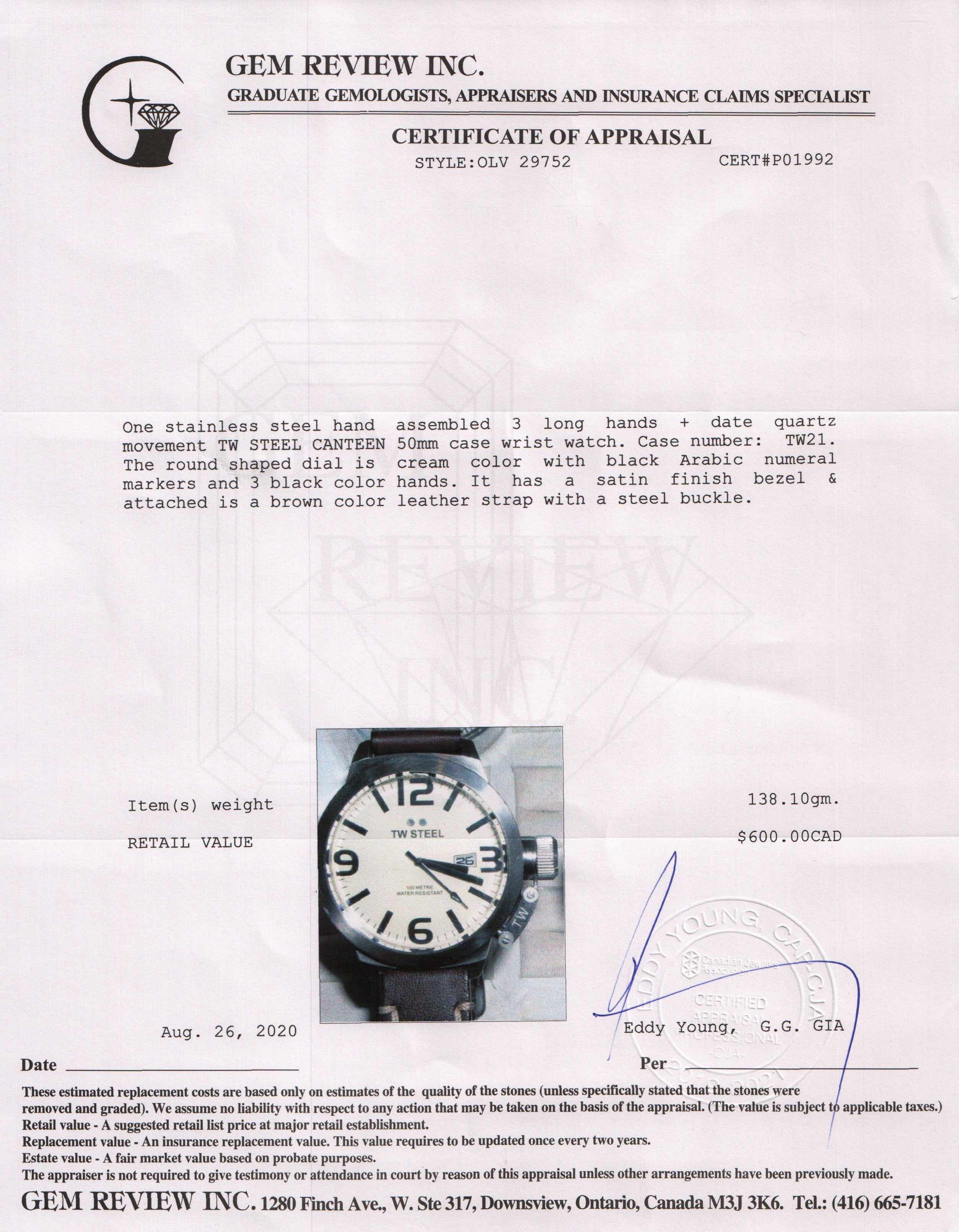 TW Steel Canteen TW21 Watch