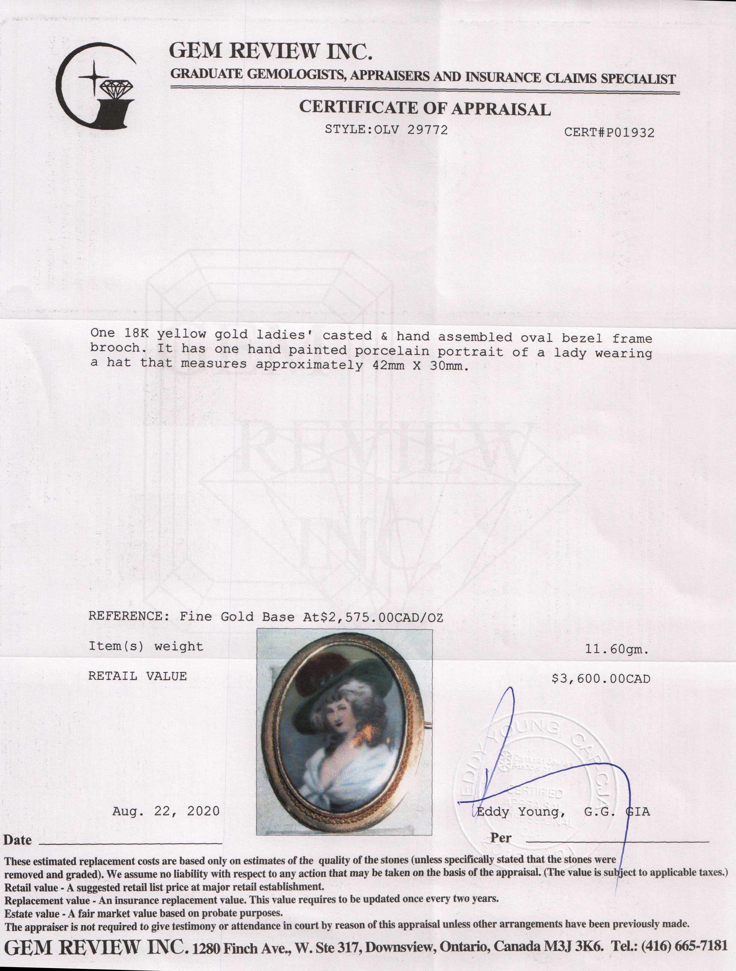 Antique Portrait Brooch