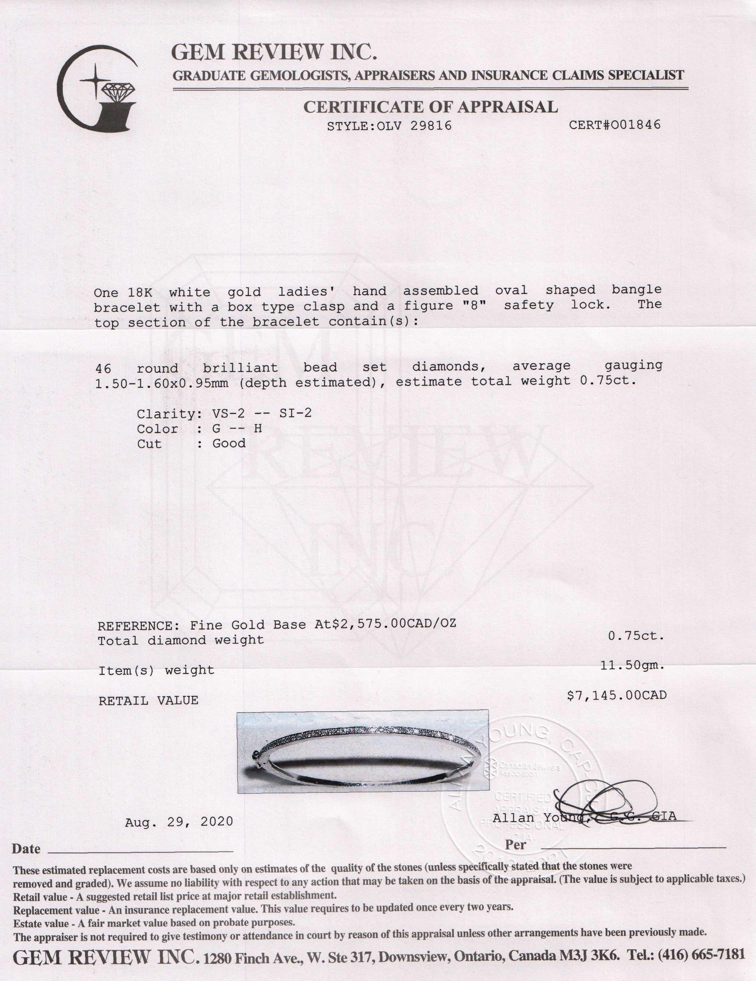 Diamond Bangle Bracelet