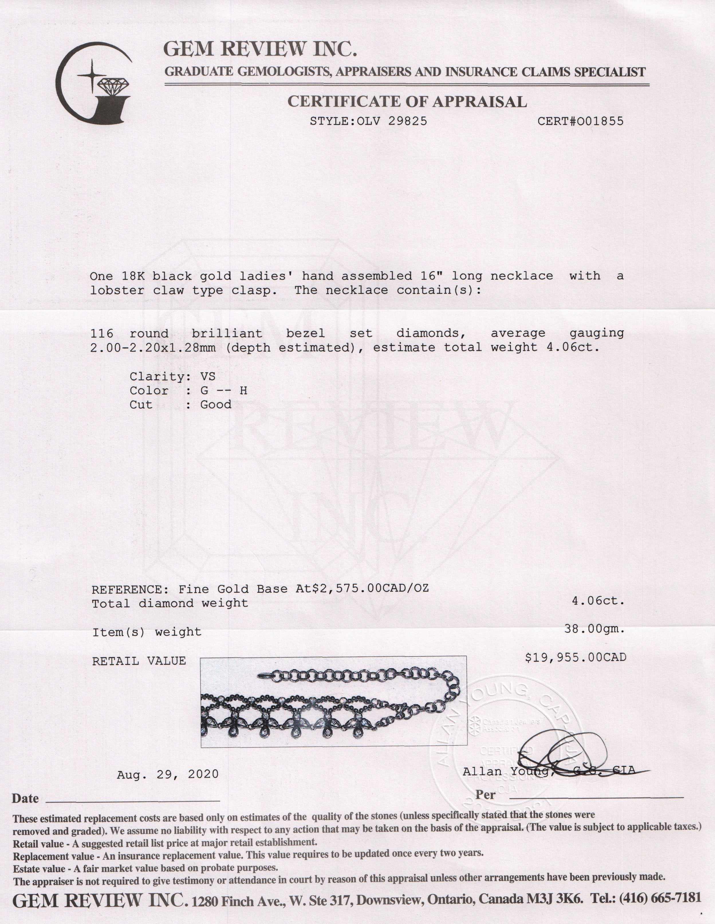 Black Gold Diamond Necklace