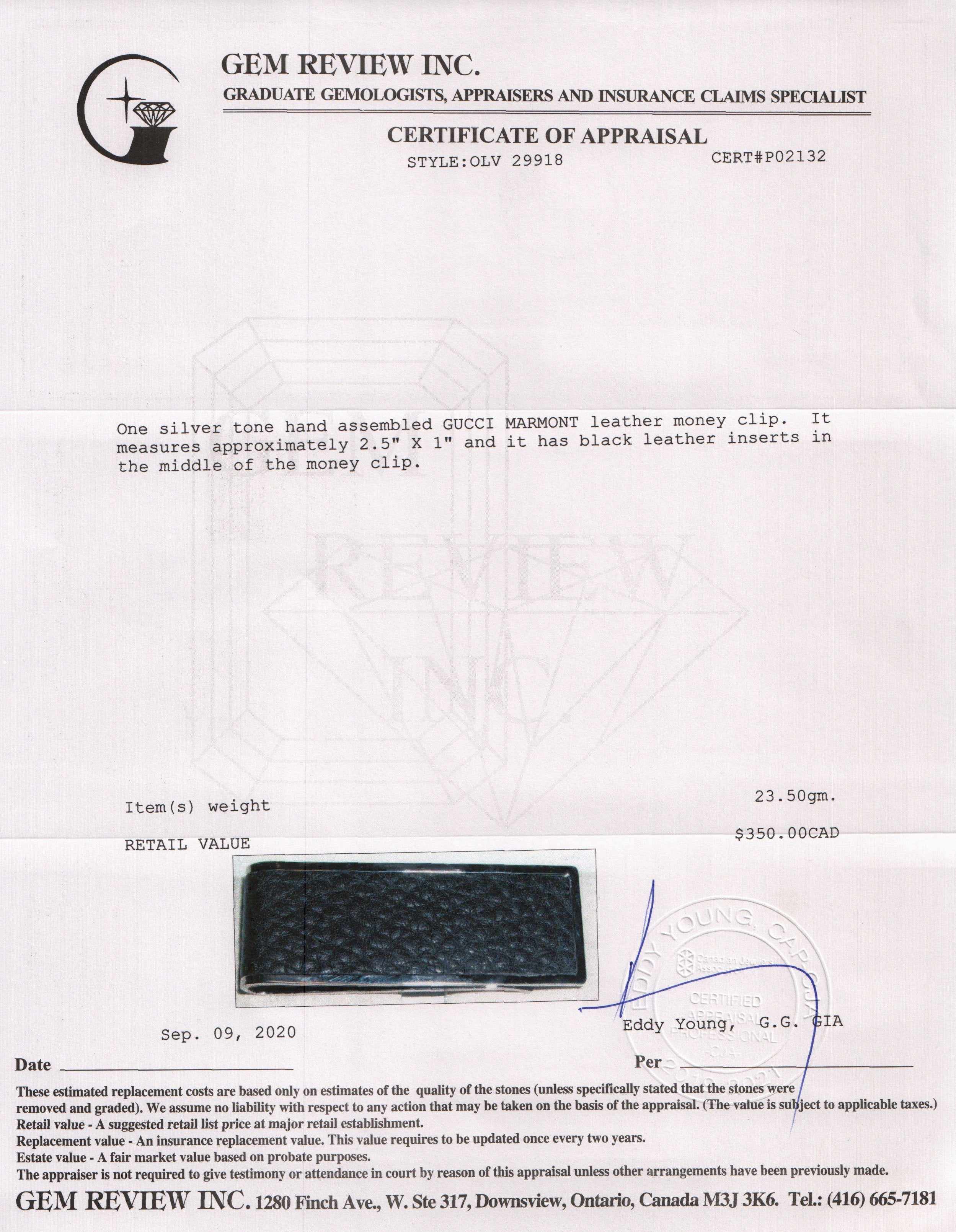 Gucci Marmont Leather Money Clip