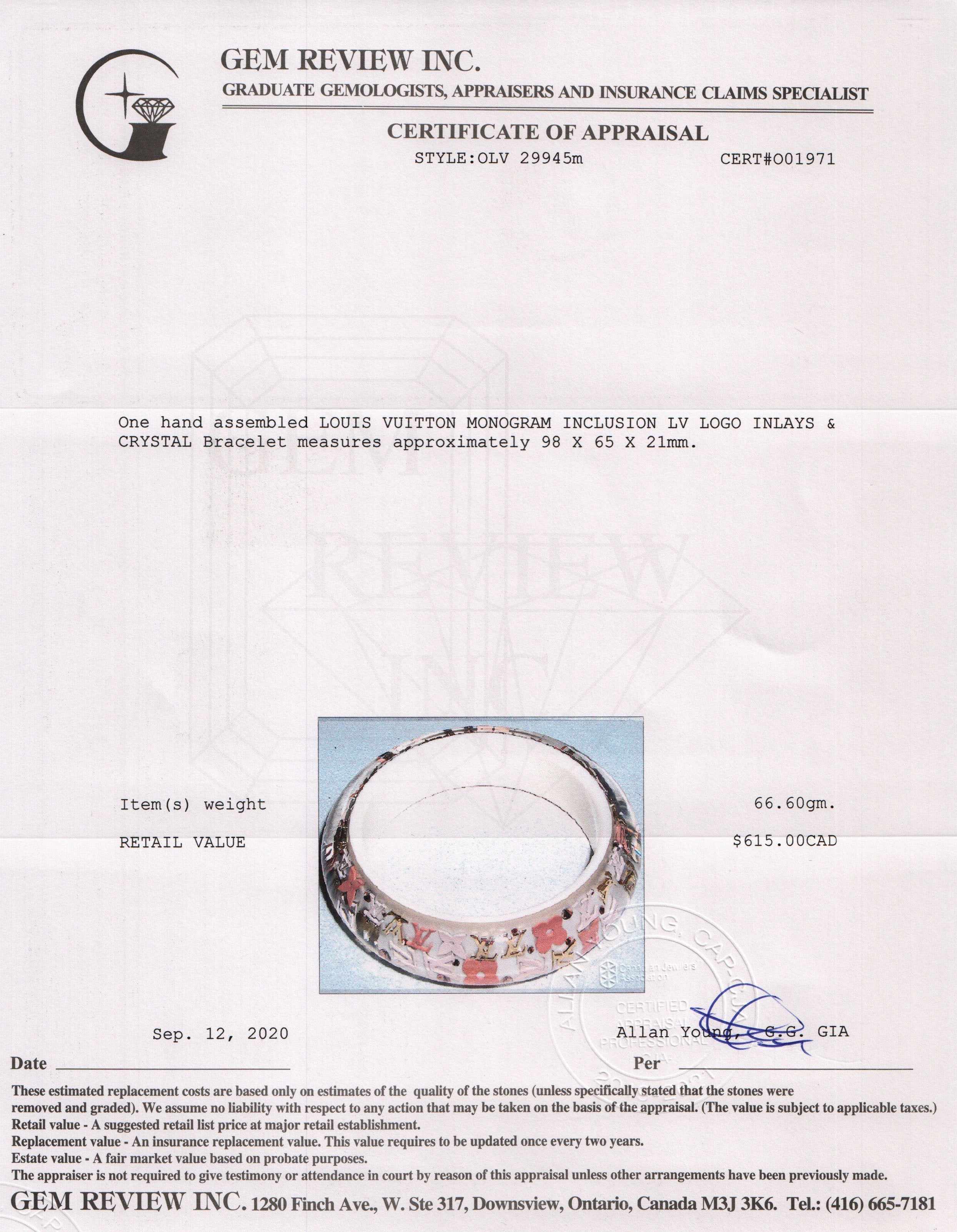 Louis Vuitton Wide Inclusion Bracelet