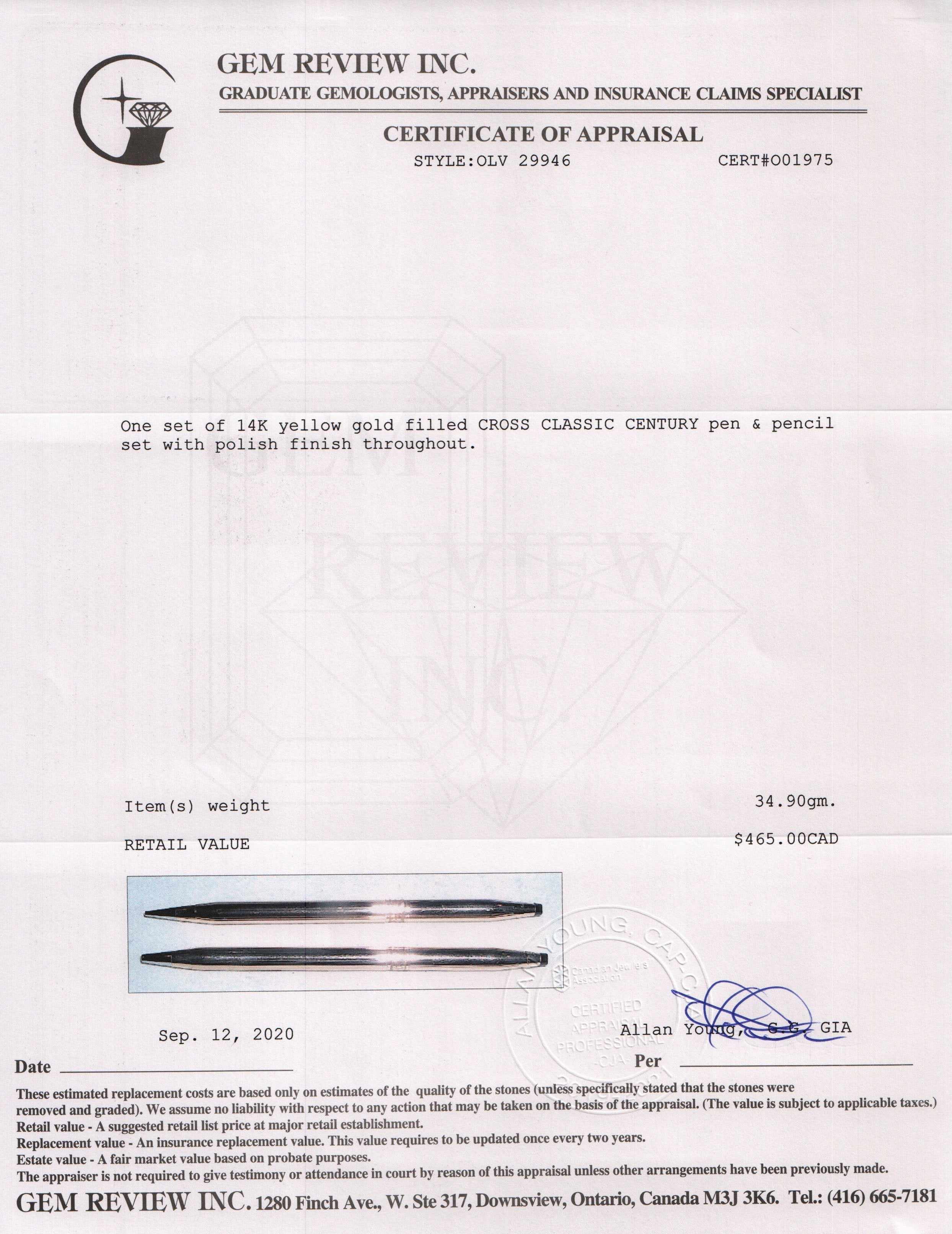 Cross Classic Century Pen & Pencil Set